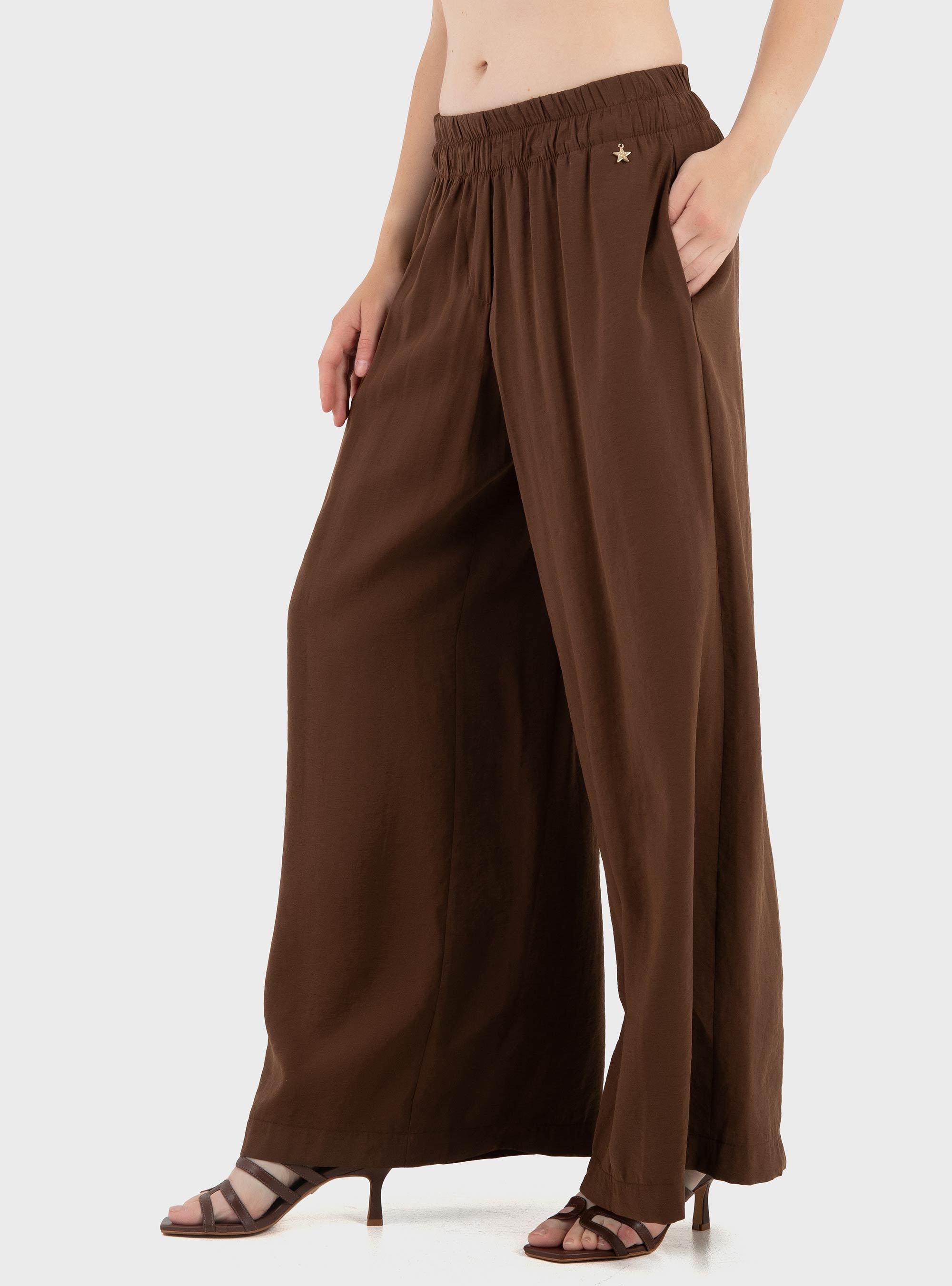 Souvenir Wide Leg Trousers - Brown
