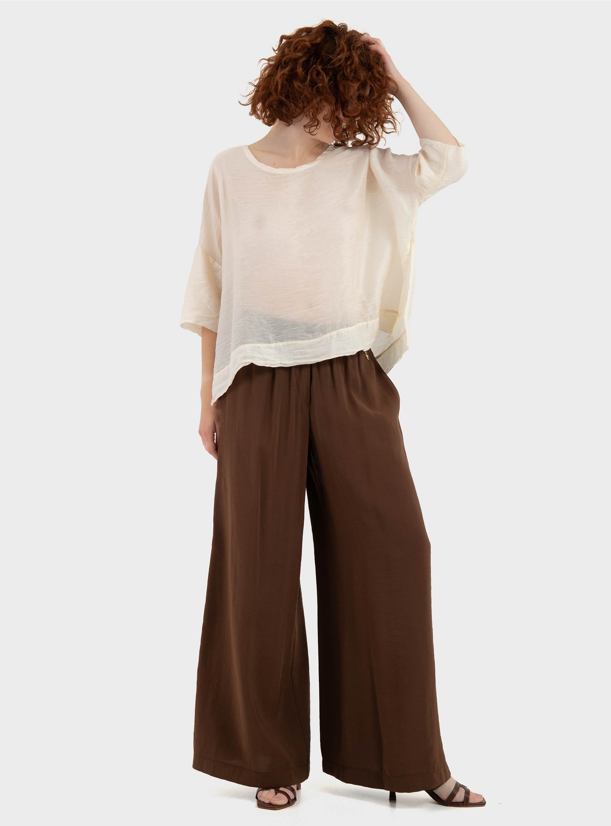Souvenir Wide Leg Trousers - Brown