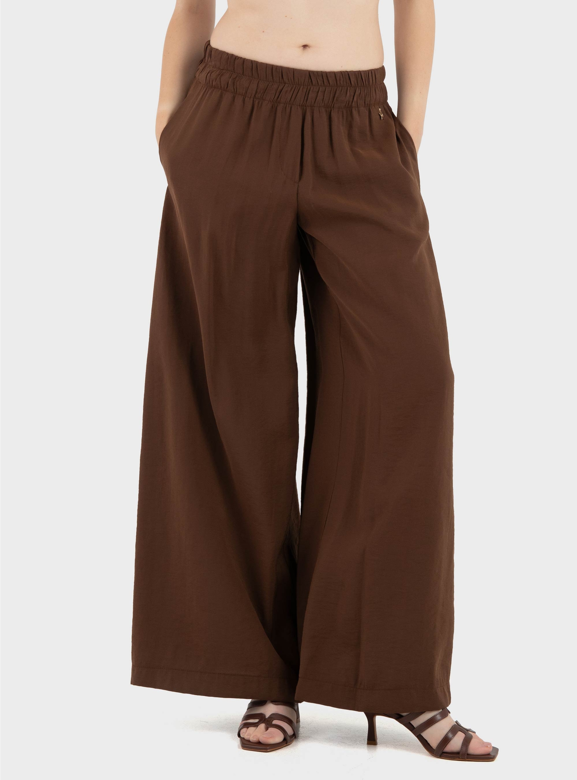Souvenir Wide Leg Trousers - Brown