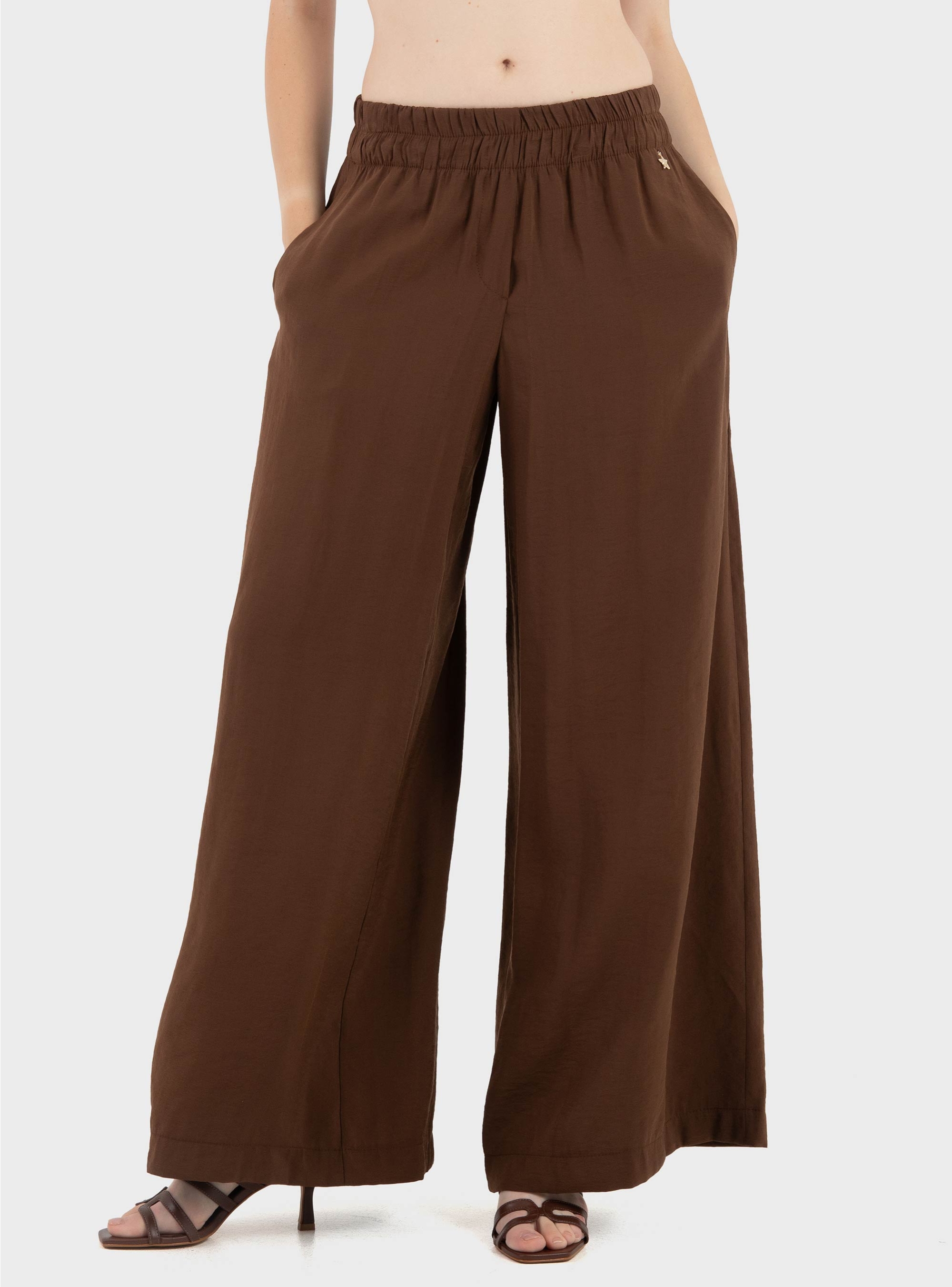 Souvenir Wide Leg Trousers - Brown