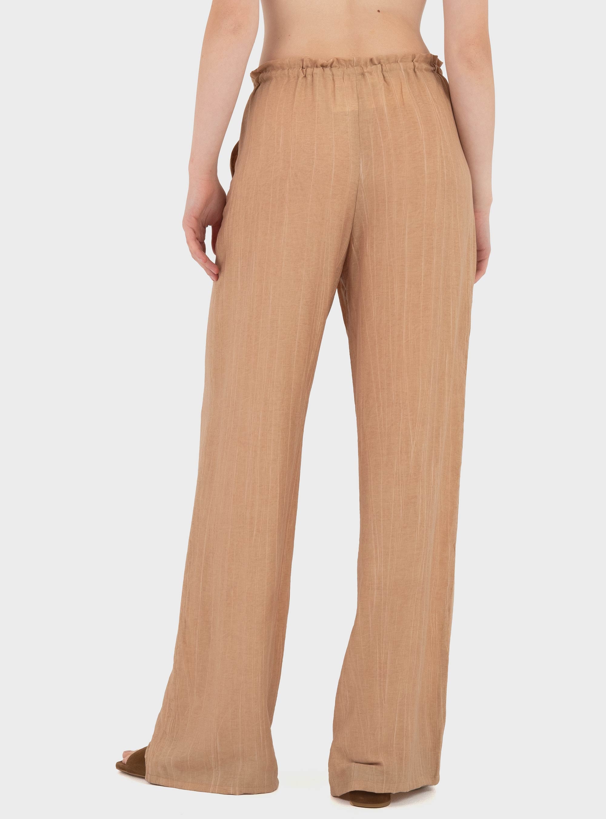 Black & Black  Relaxed Trousers - Light Brown
