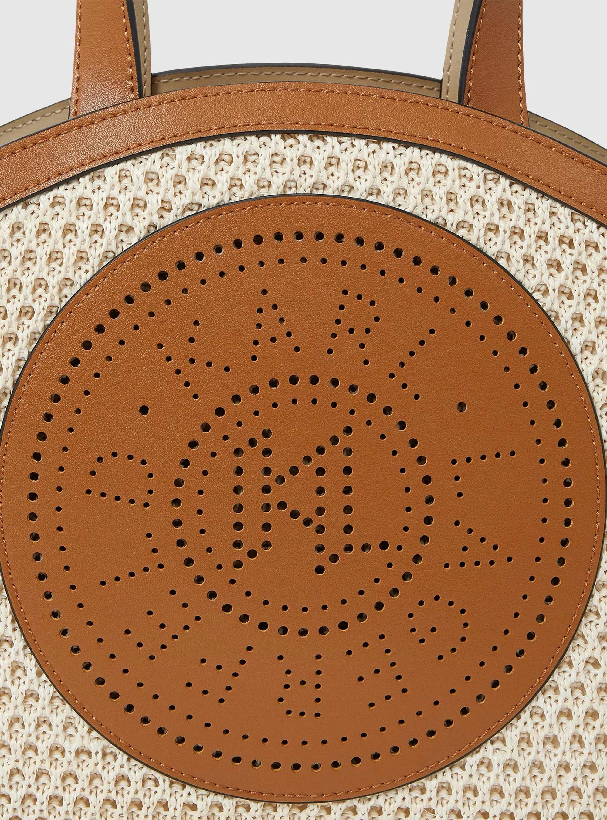 Karl Lagerfeld K/Circle Small Mesh Tote Bag - Tan