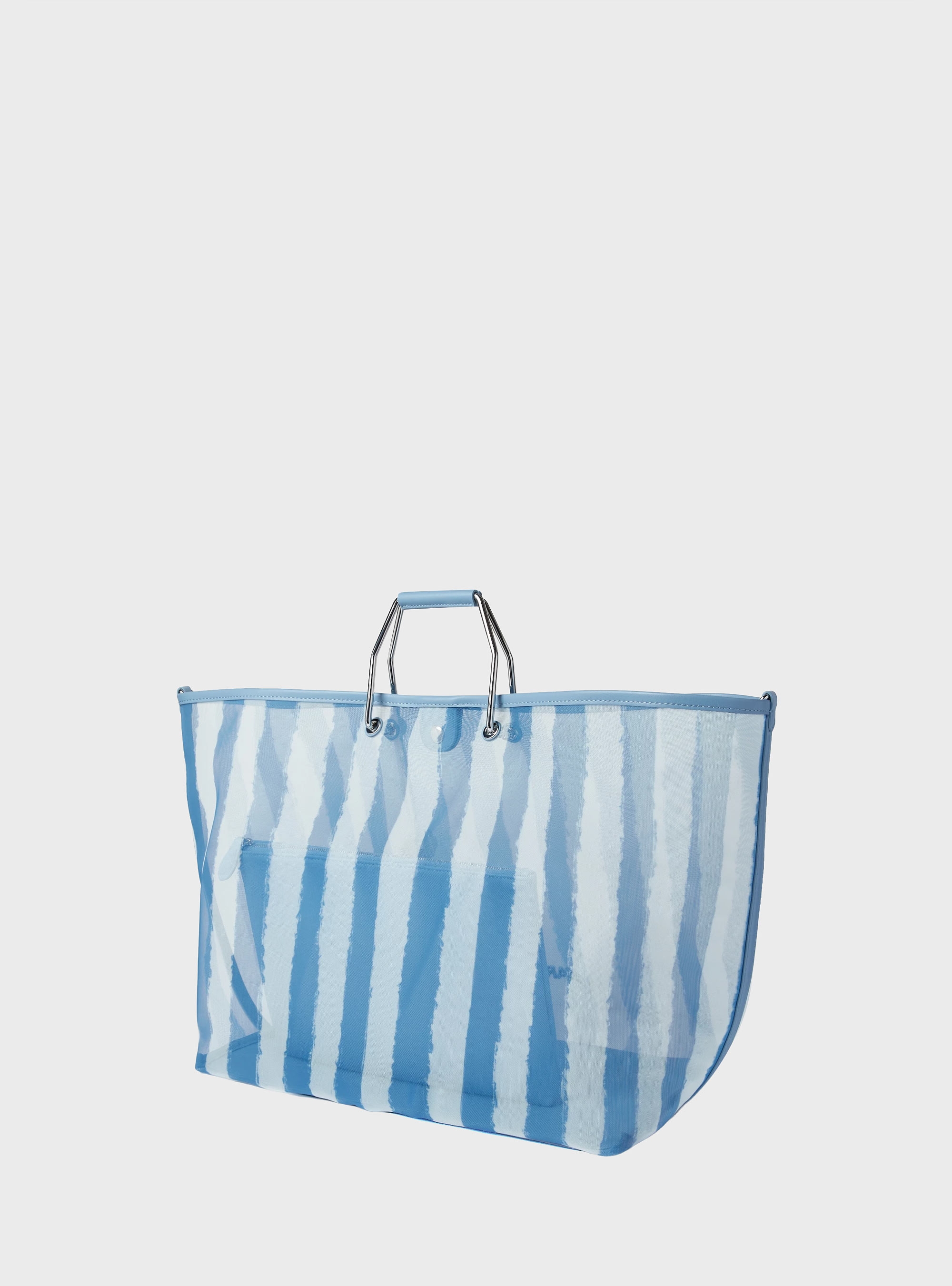 Karl Lagerfeld Ikon Mesh Xxl Tote - Striped Blue