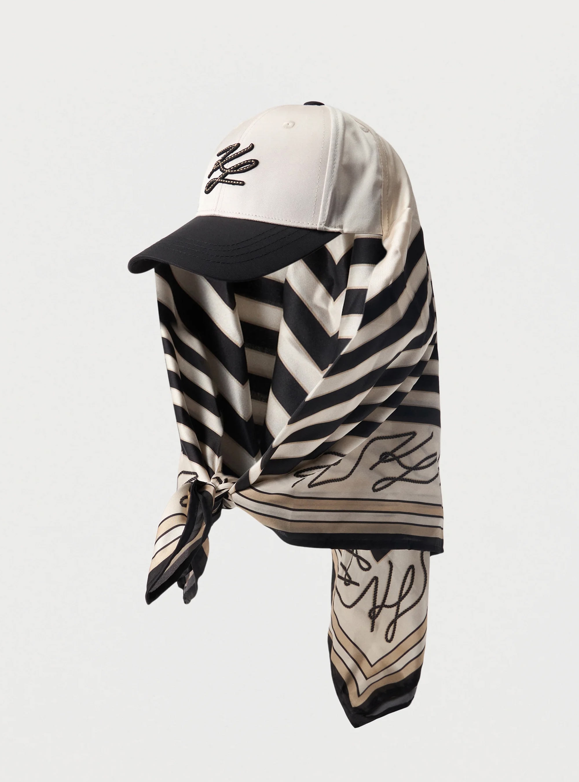 Karl Lagerfeld K/Autograph Scarf Cap - Black