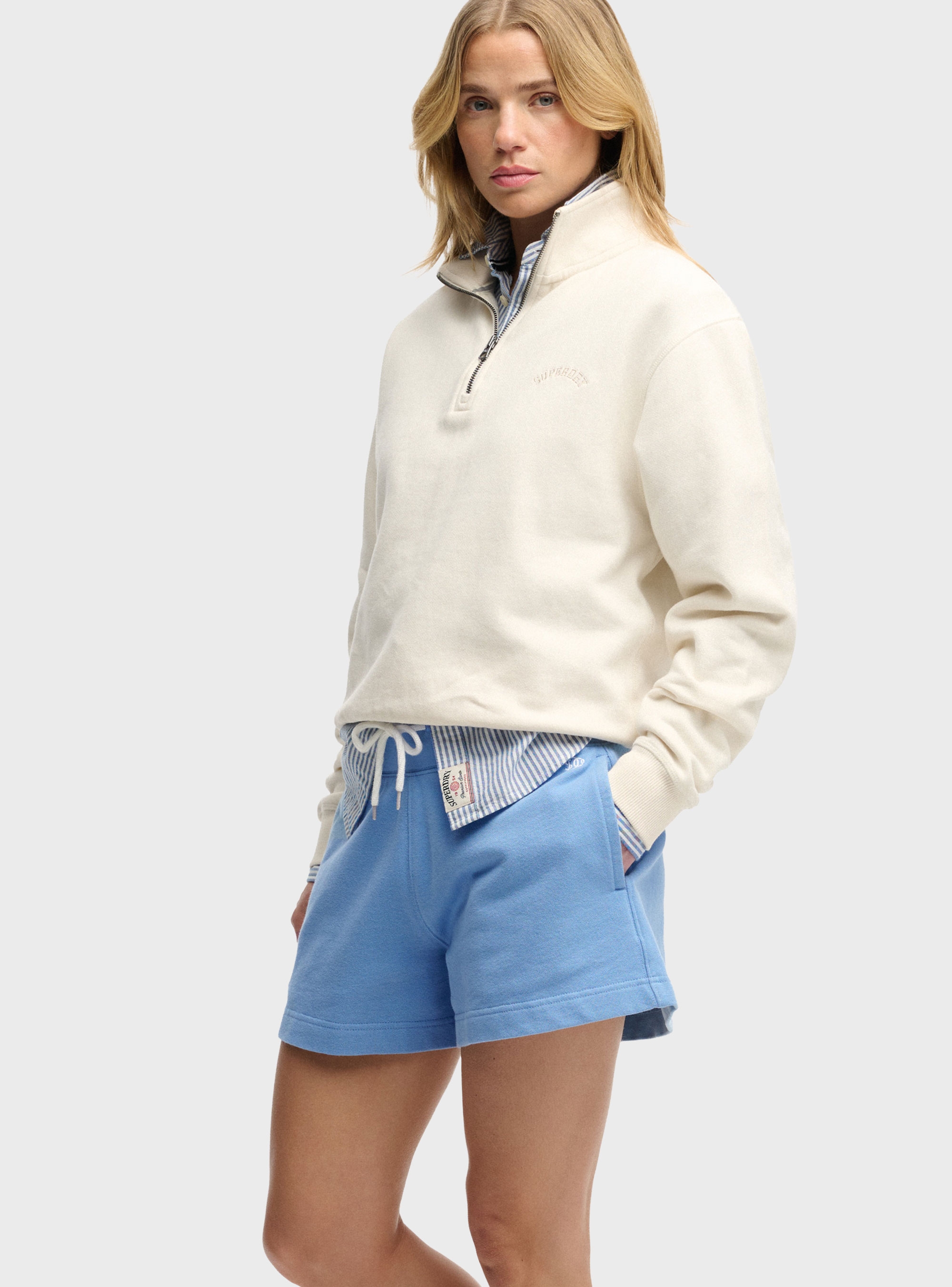 Superdry Studios Sweat Shorts - Light Blue