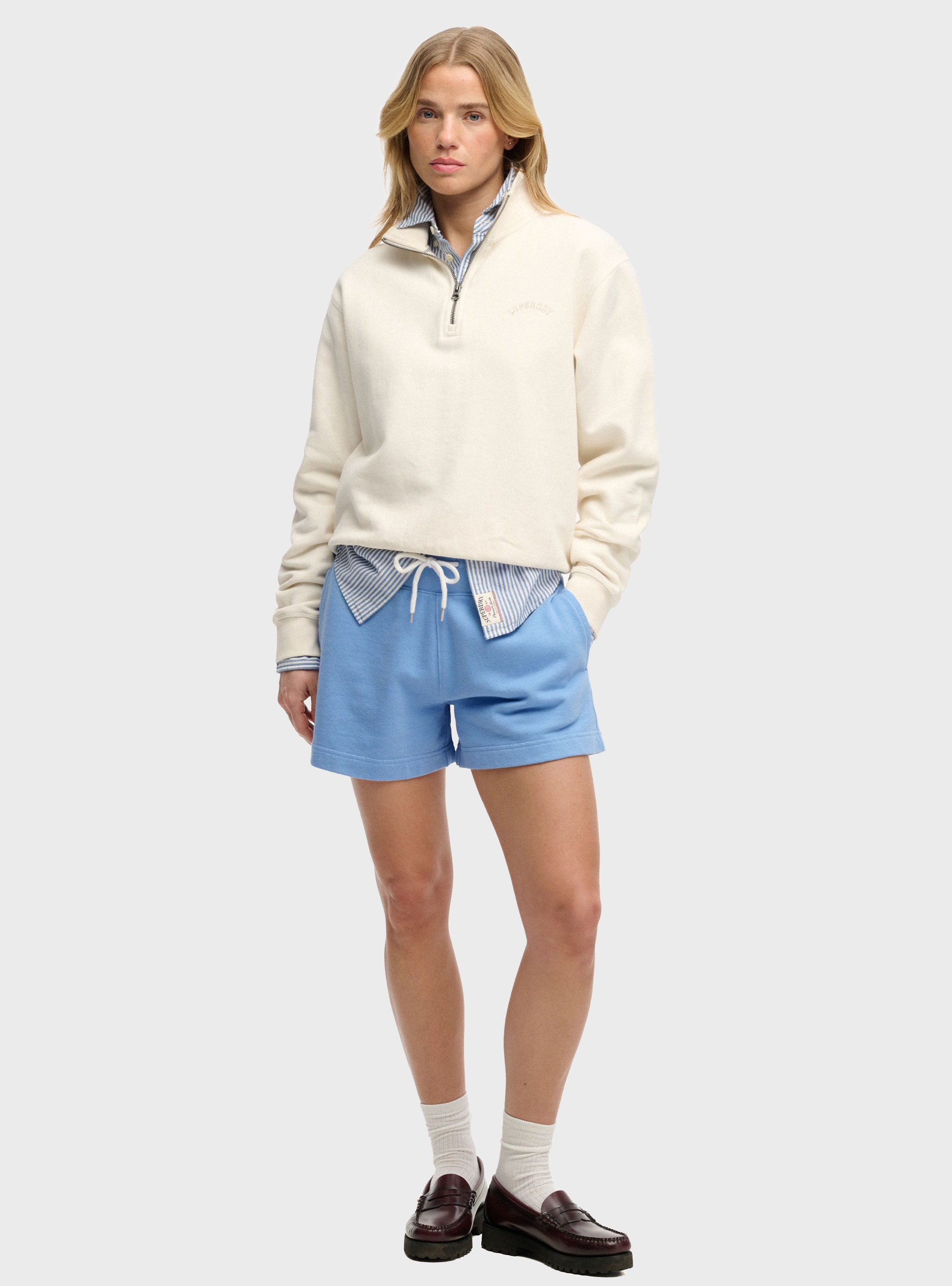 Superdry Studios Sweat Shorts - Light Blue