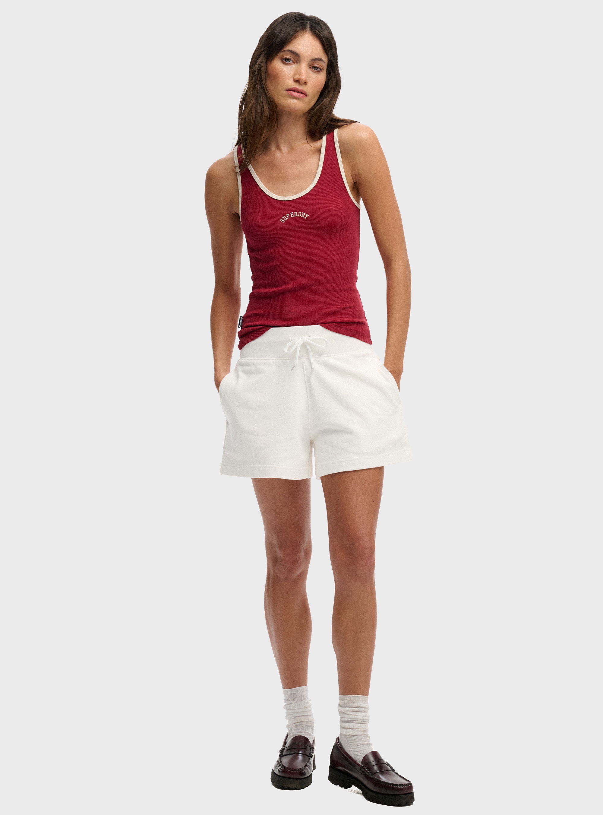 Superdry Studios Sweat Shorts - Off White