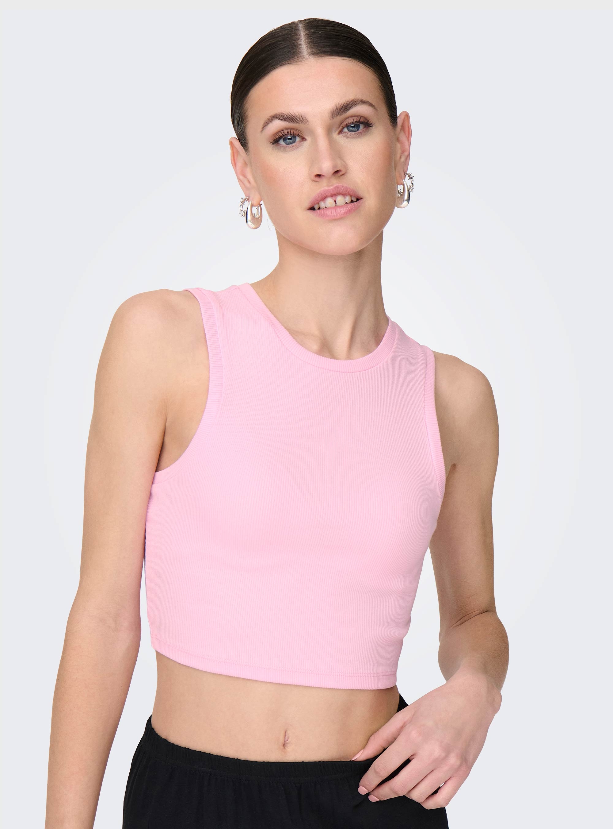 Only Vilma Cropped Tank Top - Pink