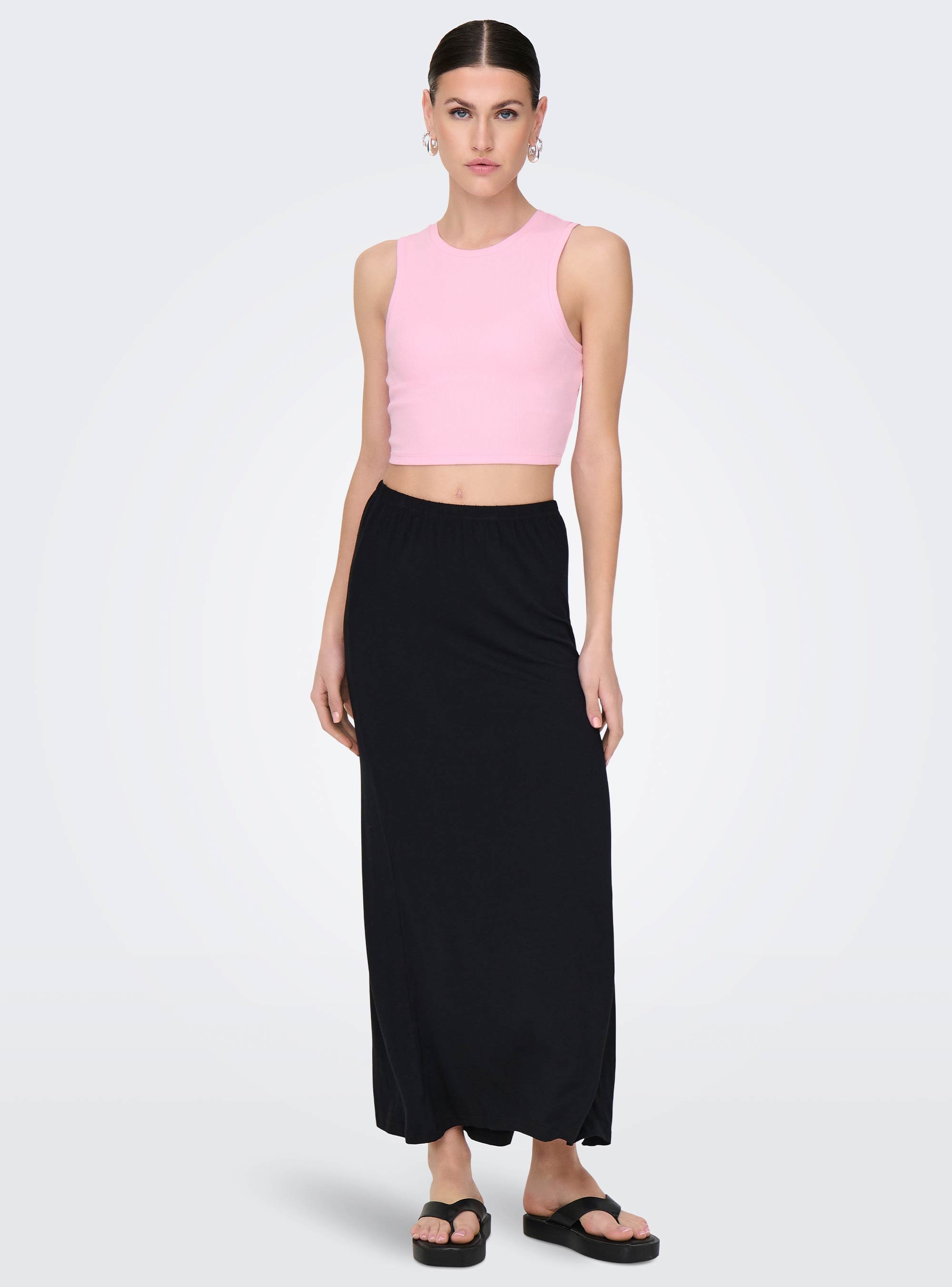Only Vilma Cropped Tank Top - Pink