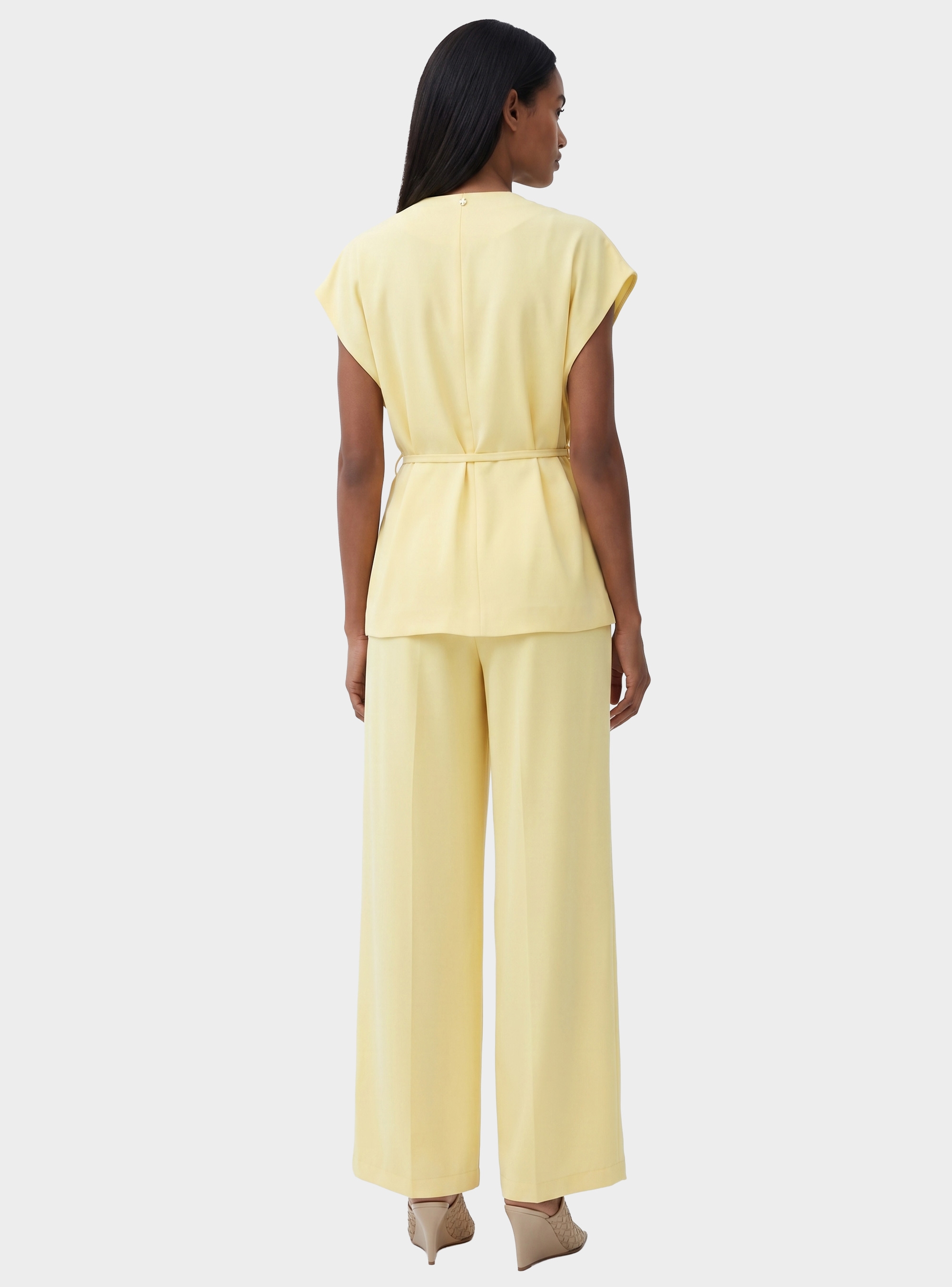 Philia Loft Wide Leg Trousers - Yellow