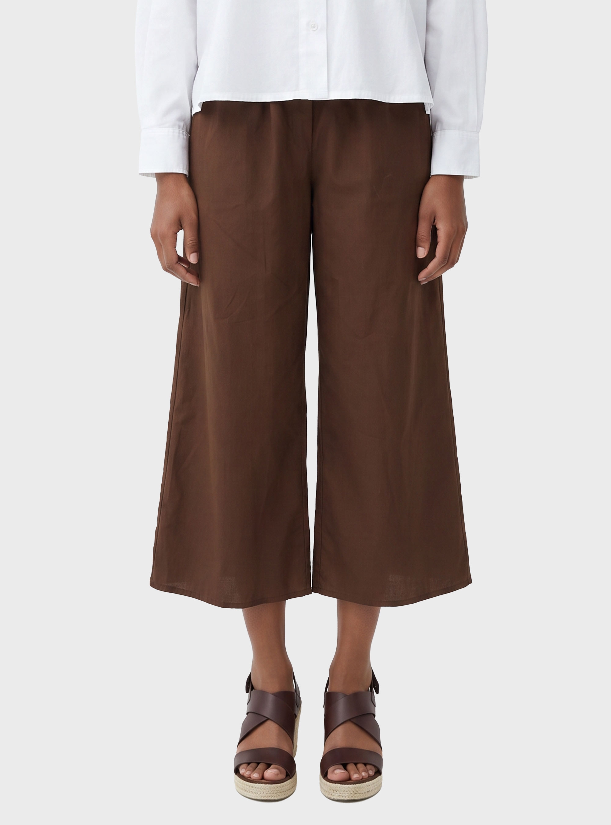 Black & Black  Loose Fit Pants - Brown