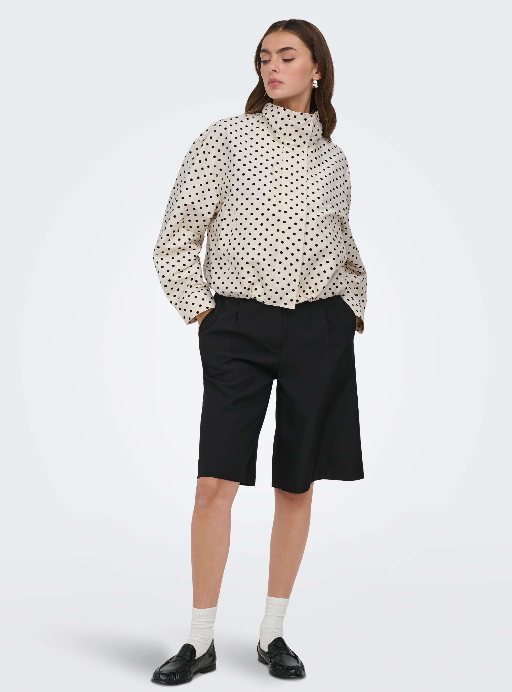 Only Linda High Waist Long Shorts - Black