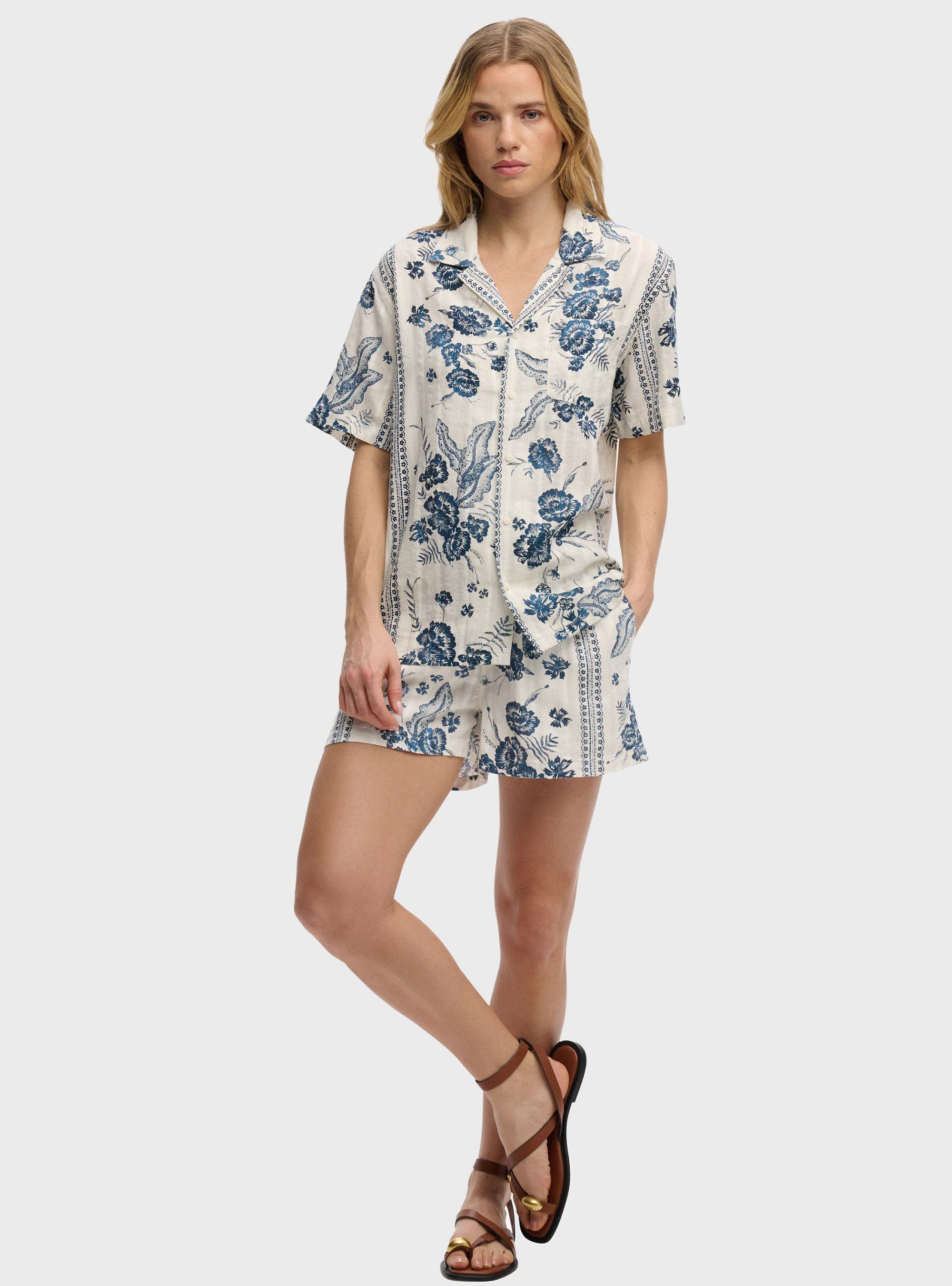 Superdry Cotton Printed Beach Shorts - Floral