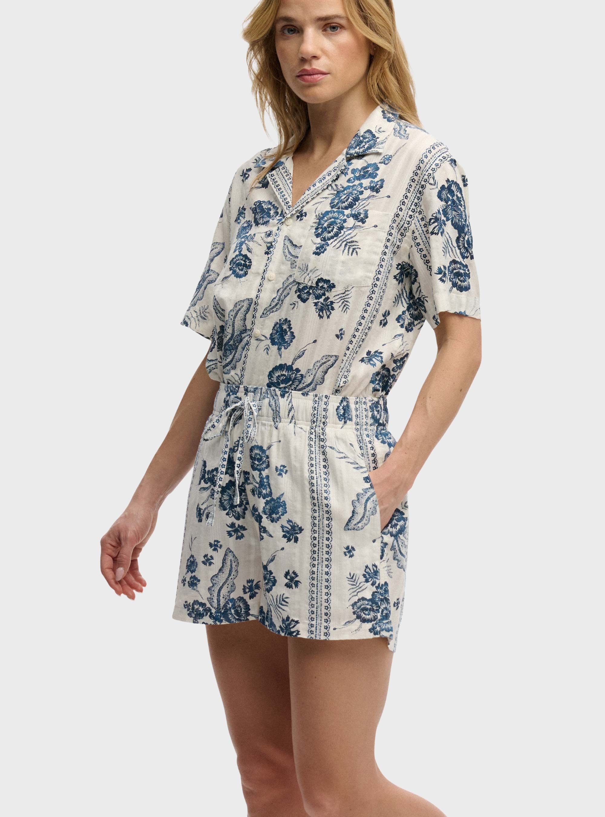 Superdry Cotton Printed Beach Shorts - Floral
