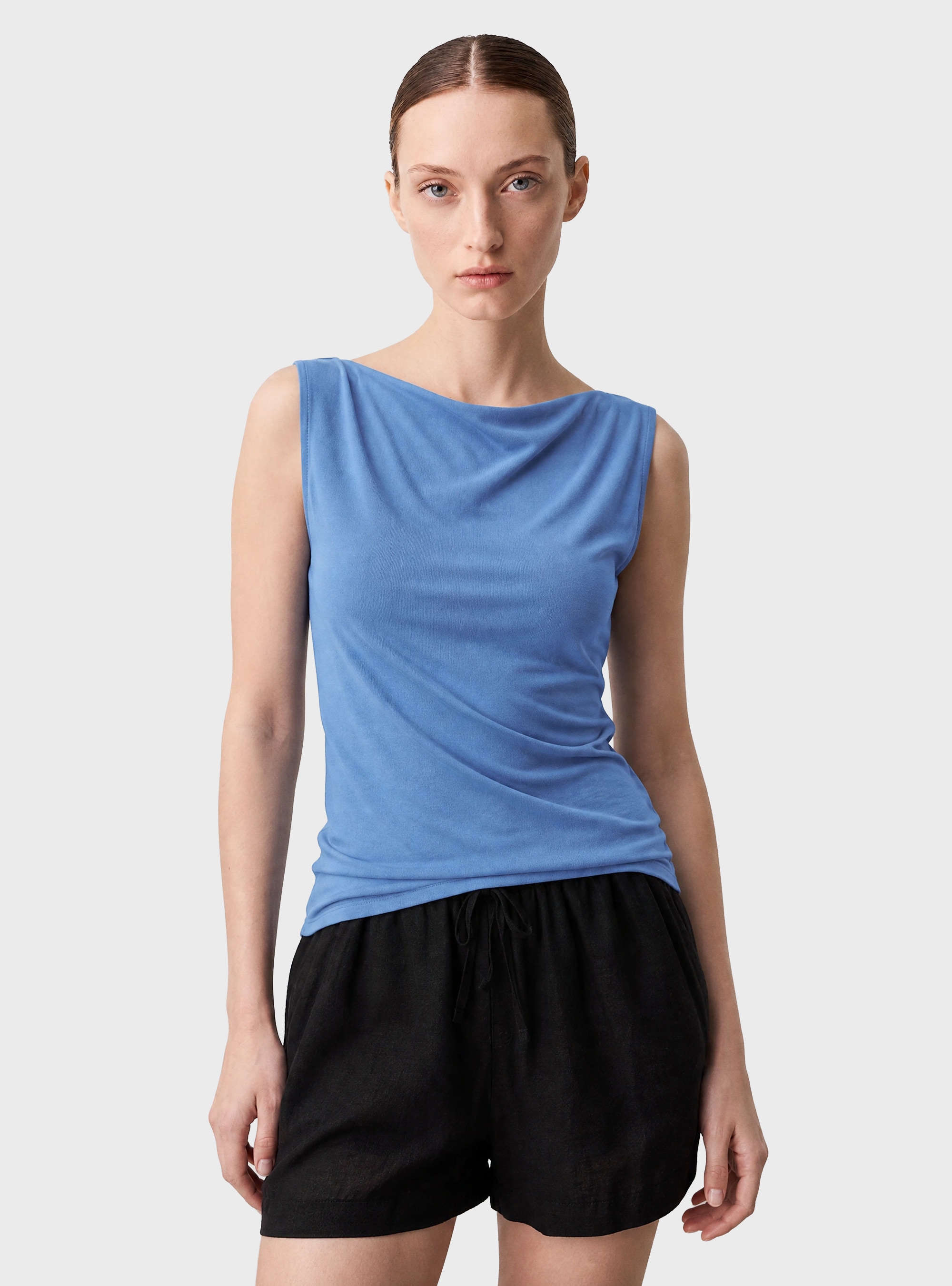 Only Hannah Draping Neck Top - Sky Blue