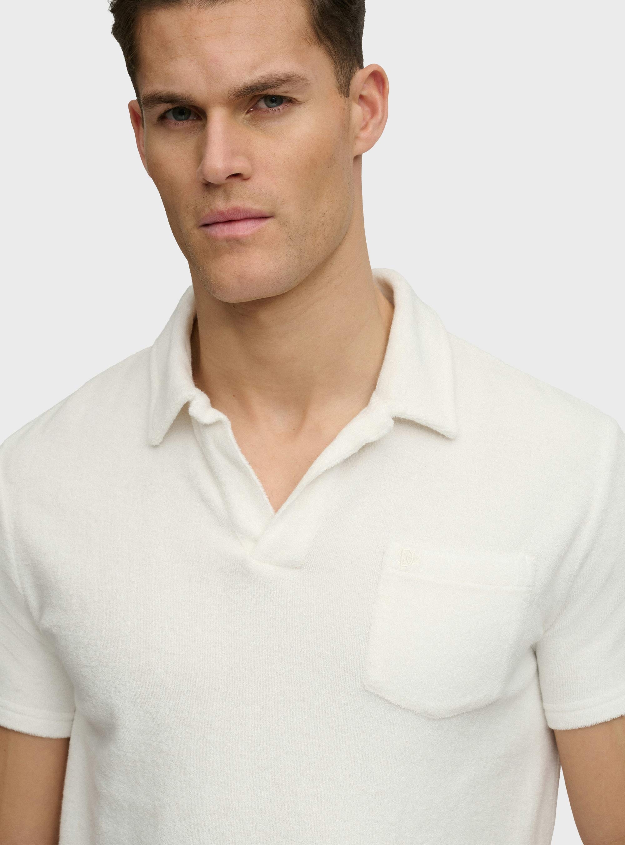 Superdry Towelling Polo Shirt - Off White