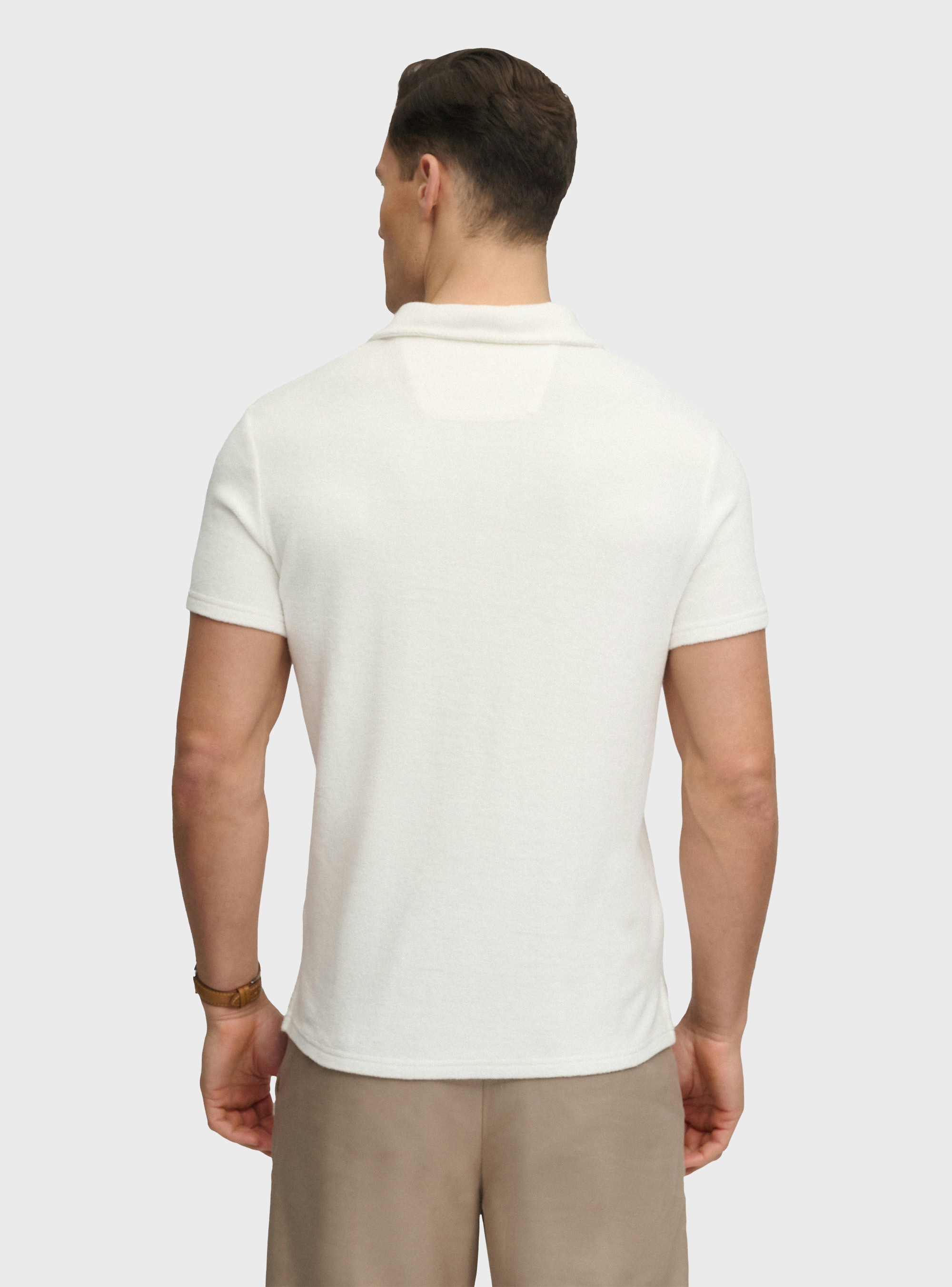 Superdry Towelling Polo Shirt - Off White