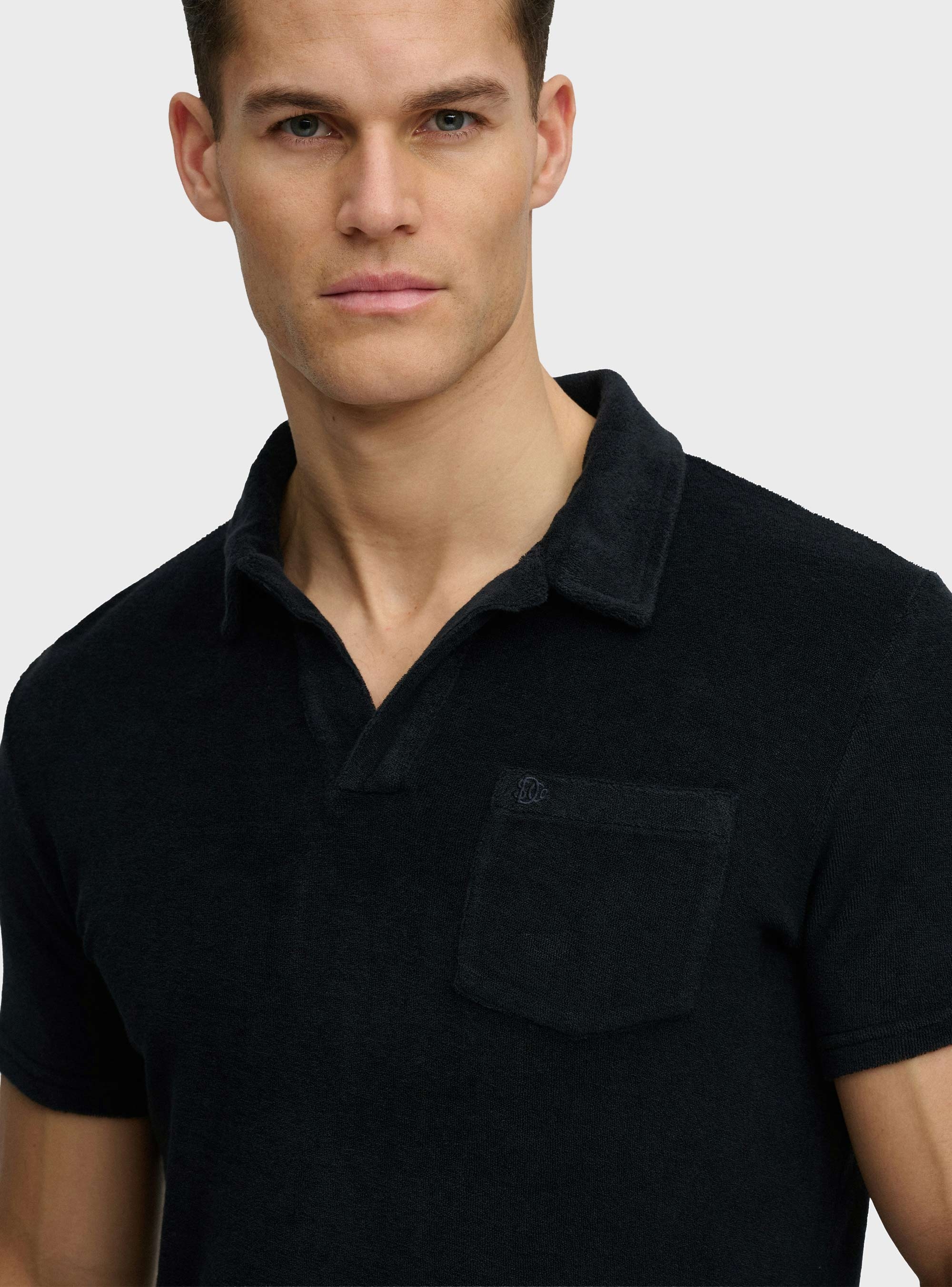 Superdry Towelling Polo Shirt - Dark Blue