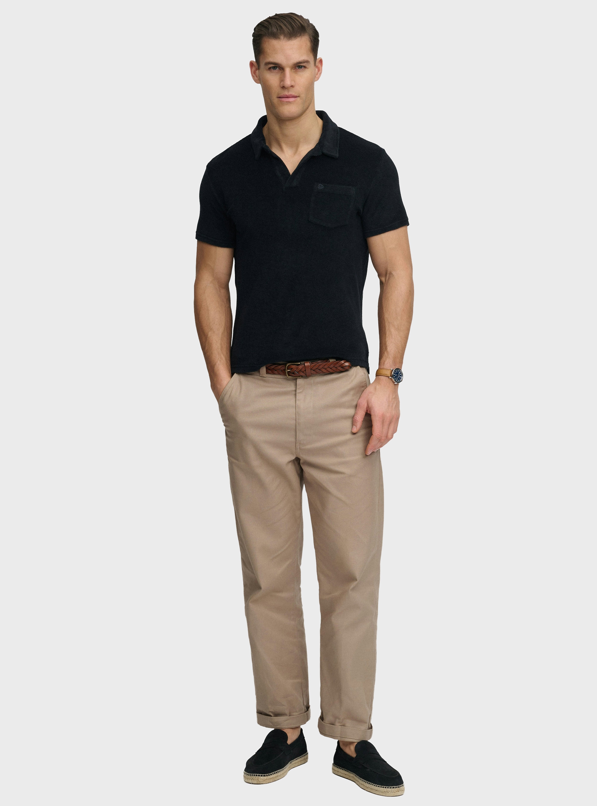 Superdry Towelling Polo Shirt - Dark Blue