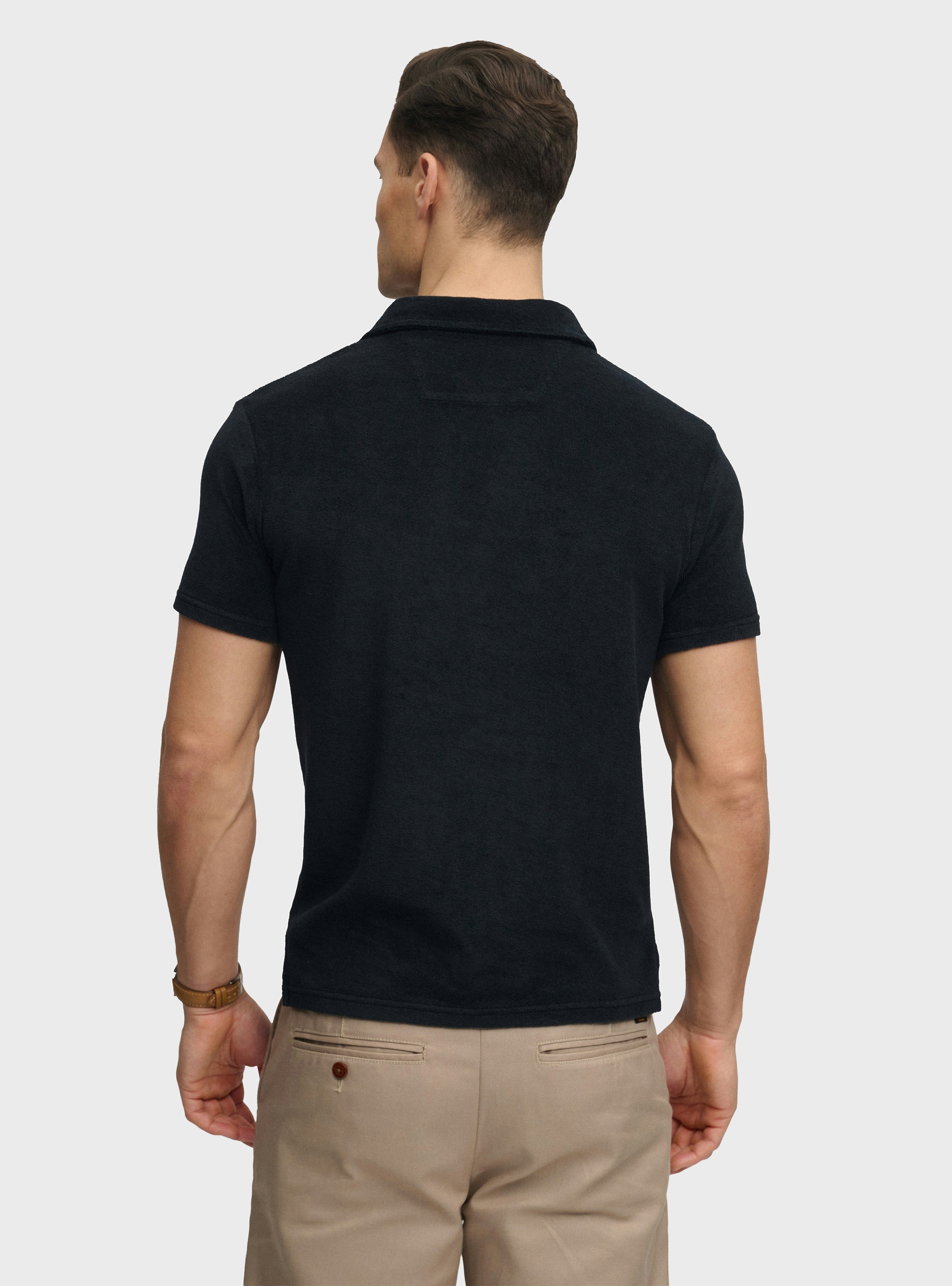 Superdry Towelling Polo Shirt - Dark Blue