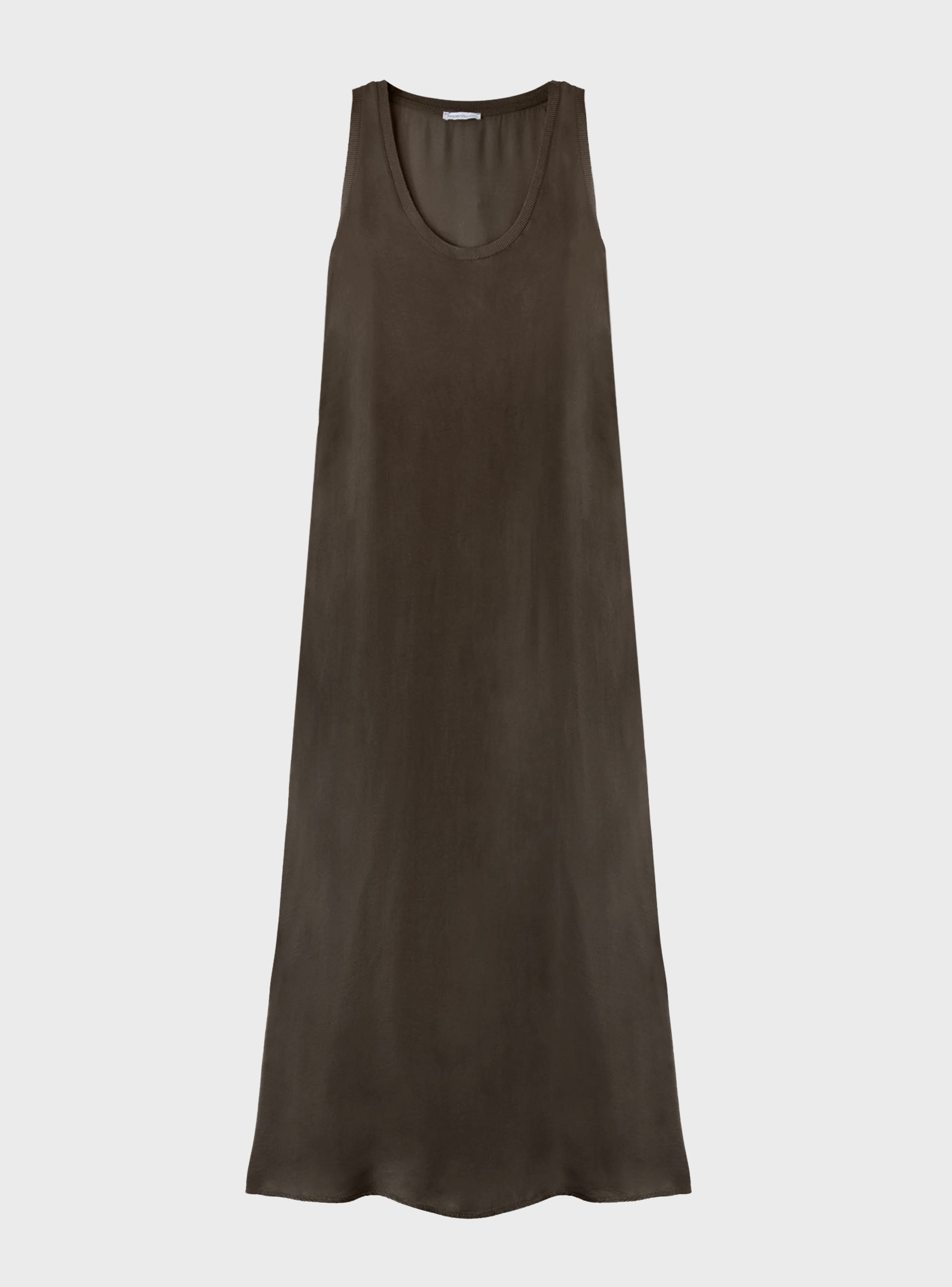Motivi Long scoop-neck sleeveless dress - Brown