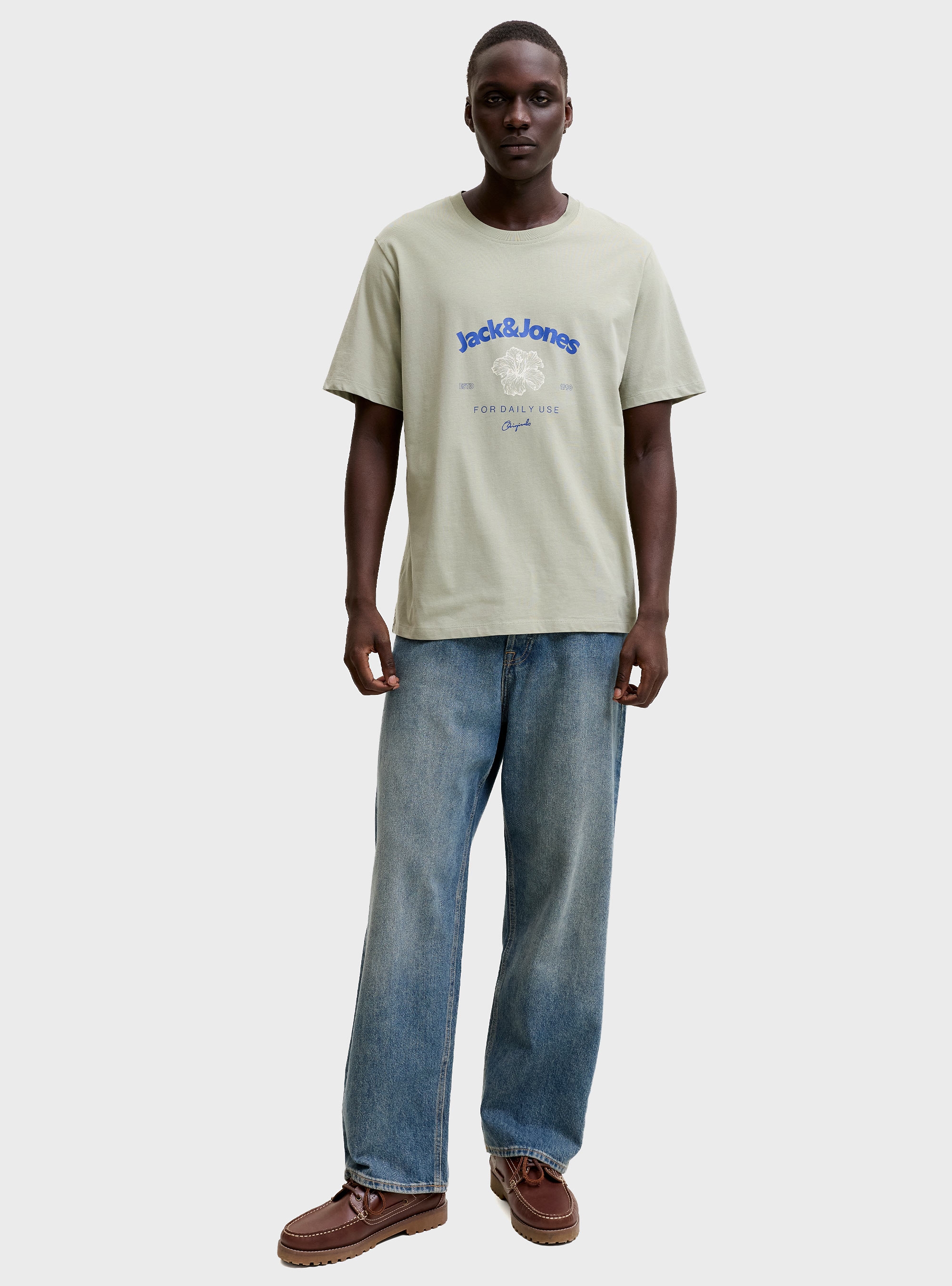 Jack & Jones Riviera Crew Neck Tee - Light Olive