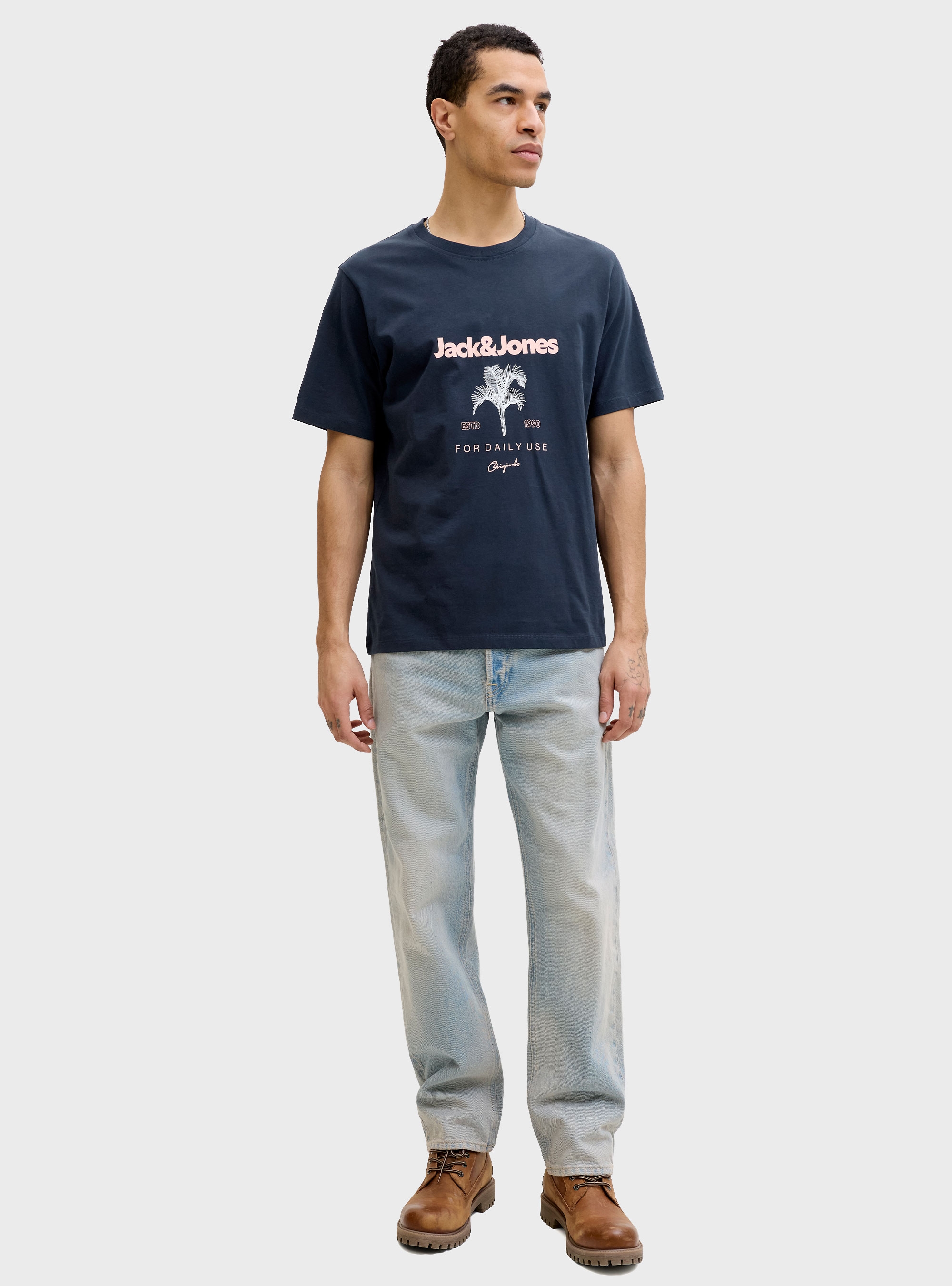 Jack & Jones Riviera Crew Neck Tee - Blue