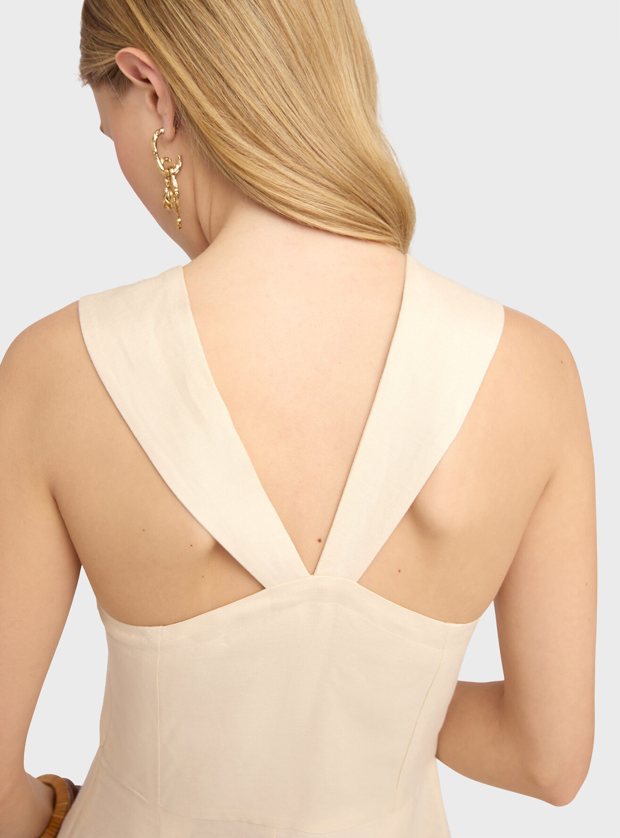 Motivi Midi Dress - Ecru