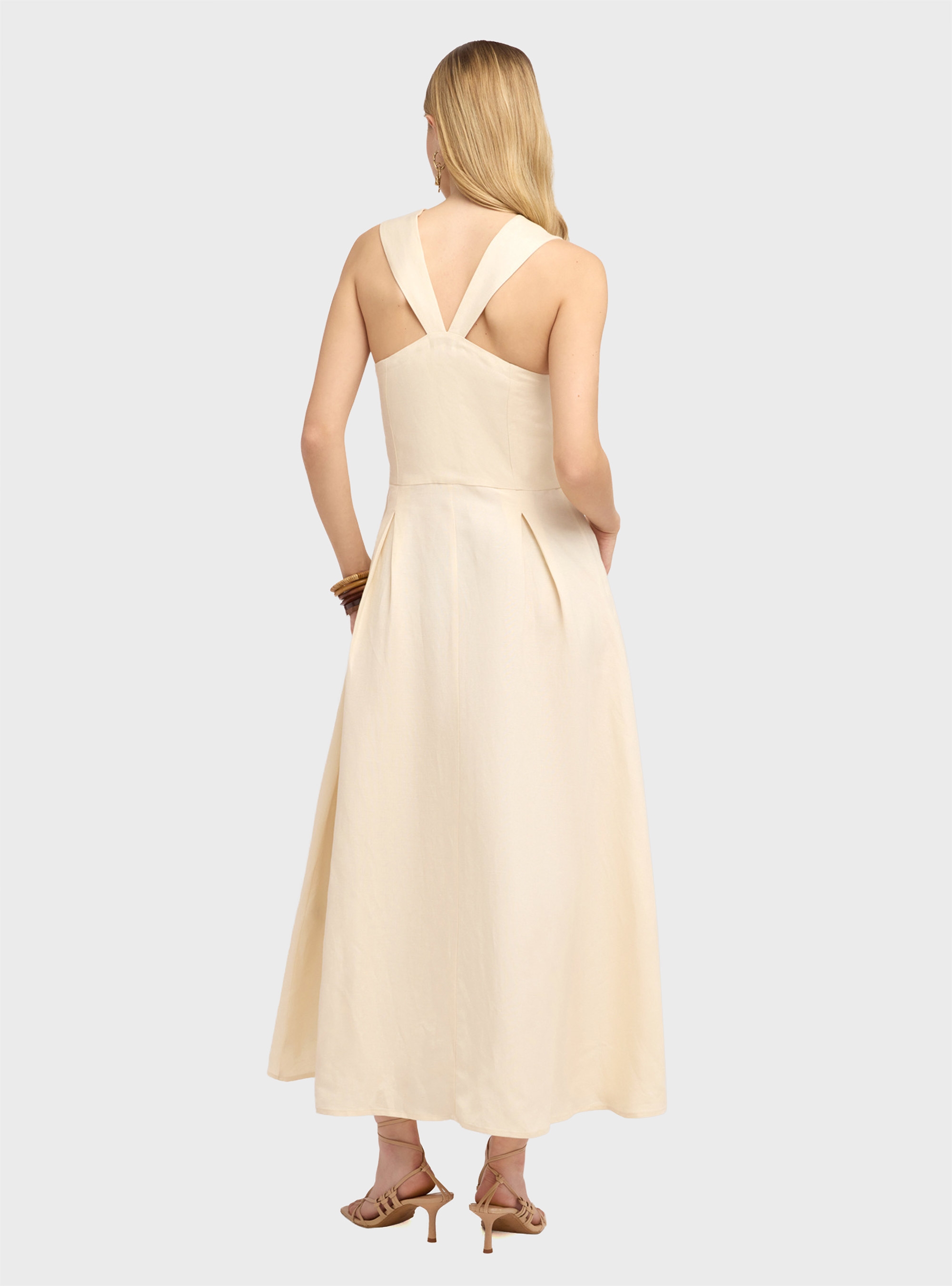 Motivi Midi Dress - Ecru