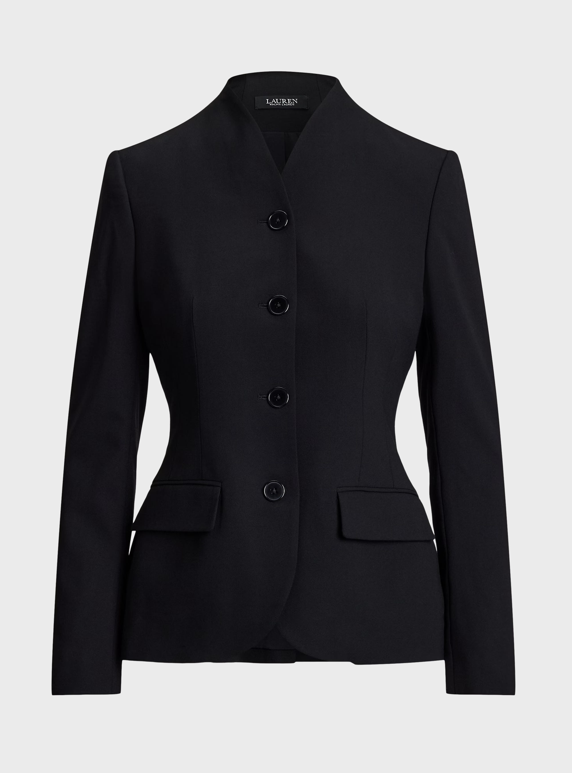 LAUREN Ralph Lauren Stretch Wool Crepe Jacket - Black