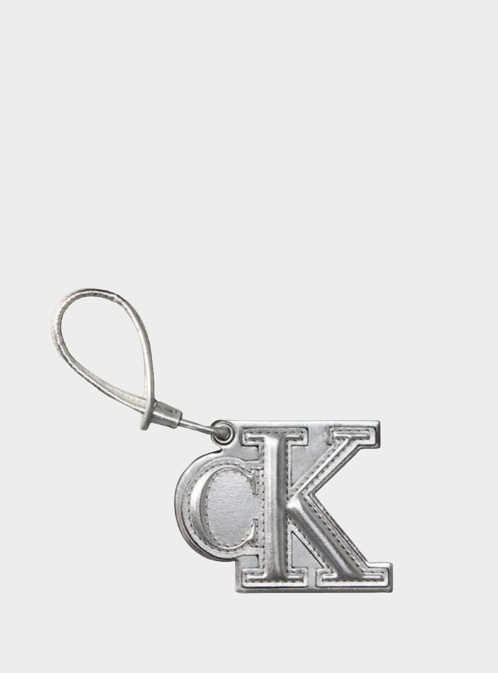 Calvin Klein Metallic Mini Pouch Charm - Silver