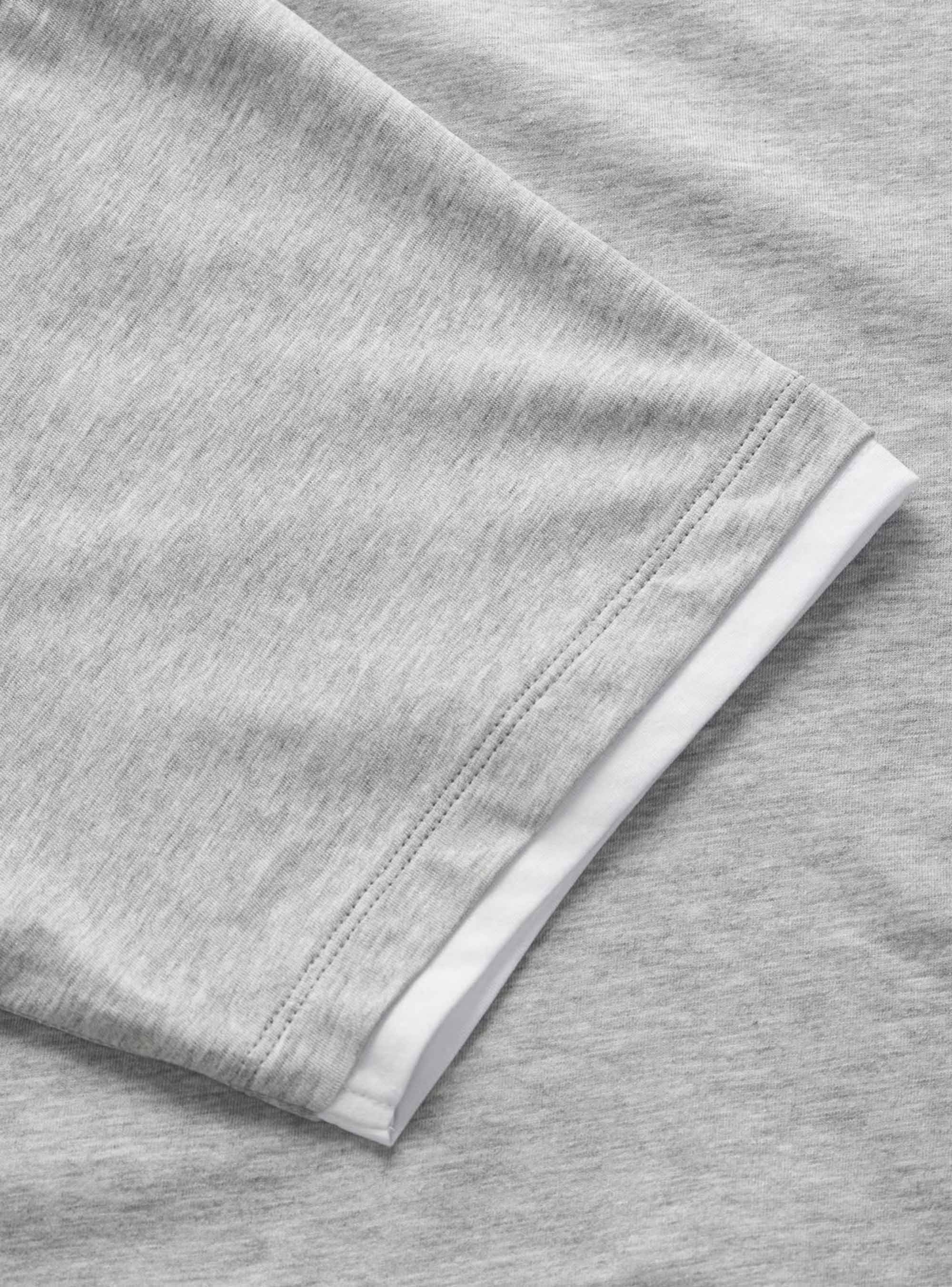 JJXX Andrea Cropped Contrast Tee - Light Grey Melange