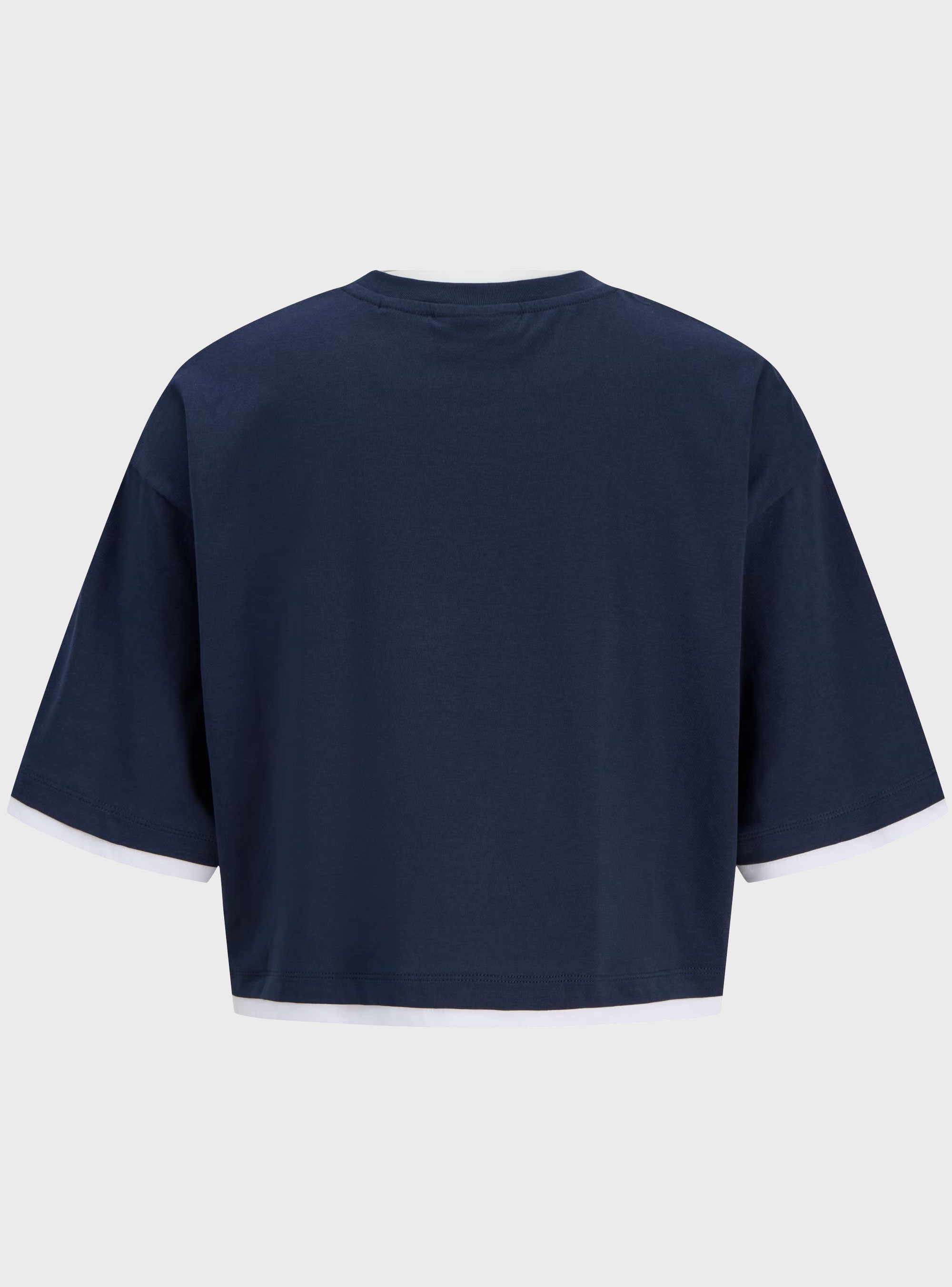 JJXX Andrea Cropped Contrast Tee - Blue