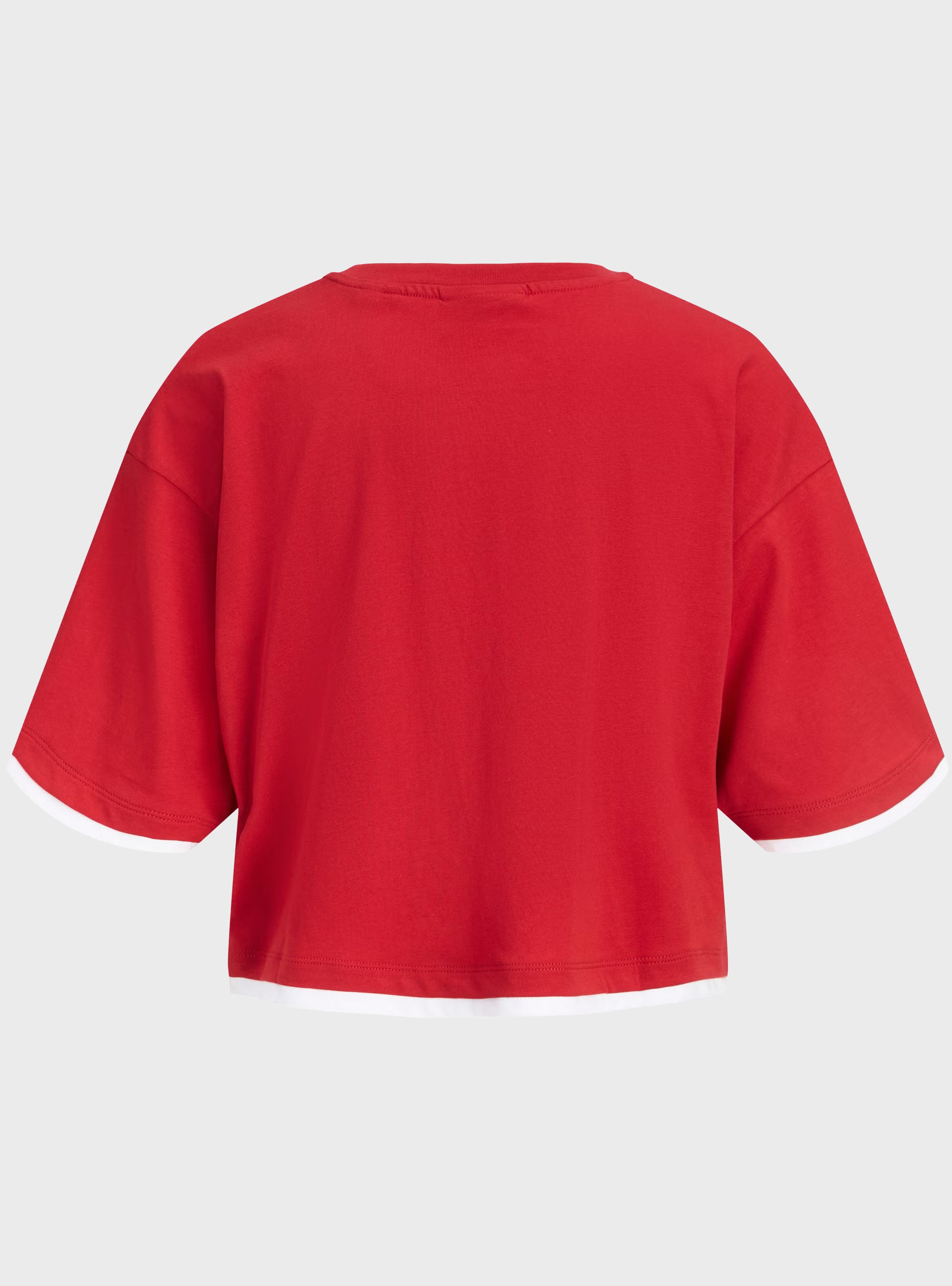 JJXX Andrea Cropped Contrast Tee - Red