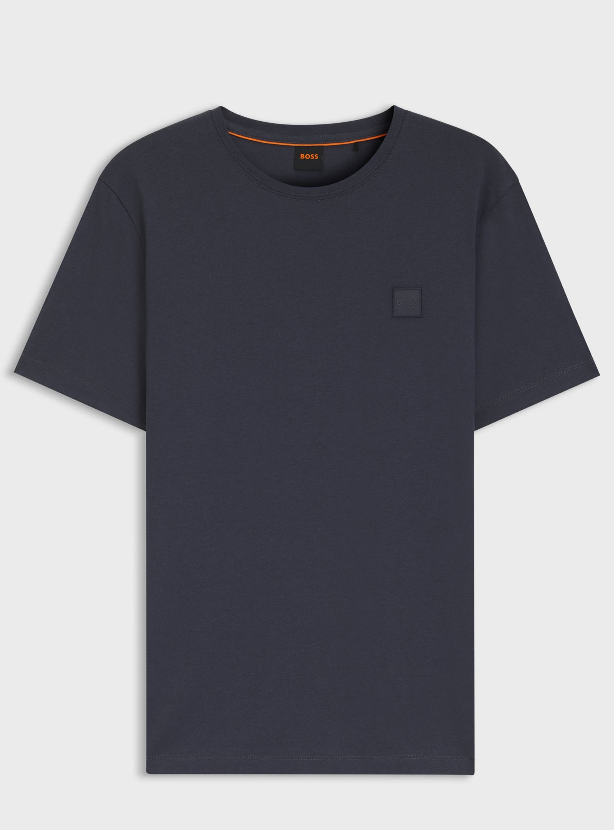 BOSS Cotton-Jersey T-Shirt With Logo Patch  Tales - Dark Blue