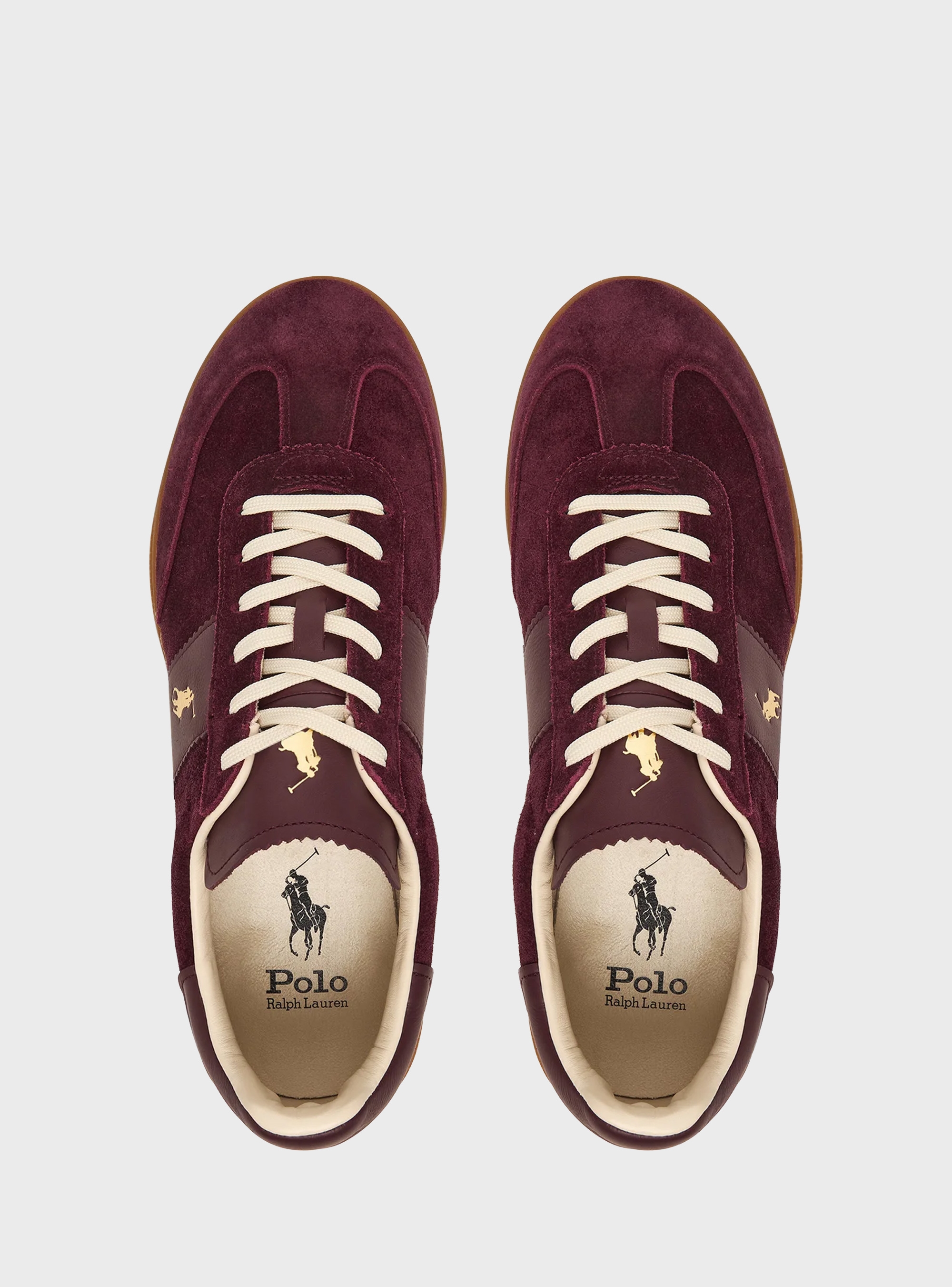 Polo Ralph Lauren Heritage Aera Suede Trainers - Bordeaux