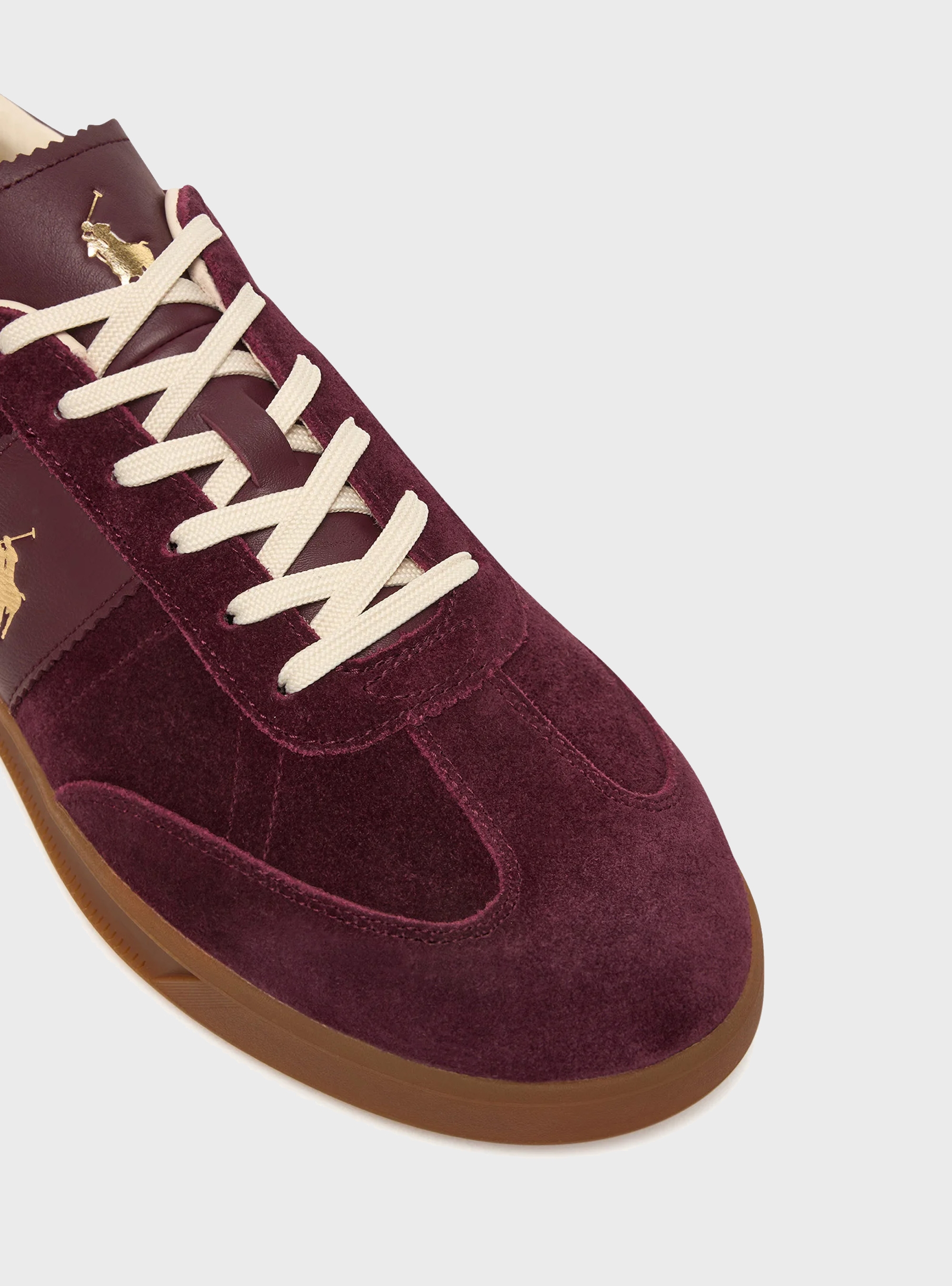 Polo Ralph Lauren Heritage Aera Suede Trainers - Bordeaux