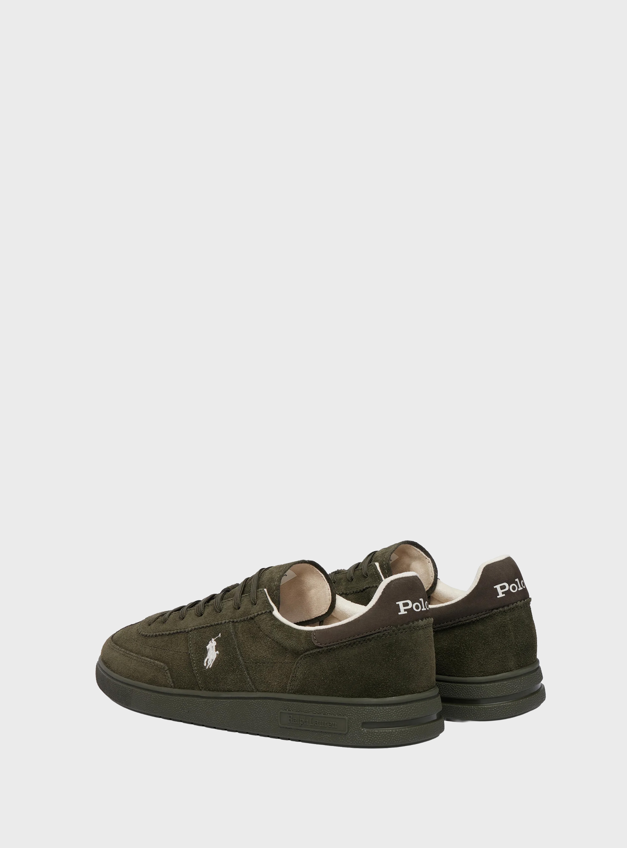 Polo Ralph Lauren Bedford Suede Trainers - Olive 