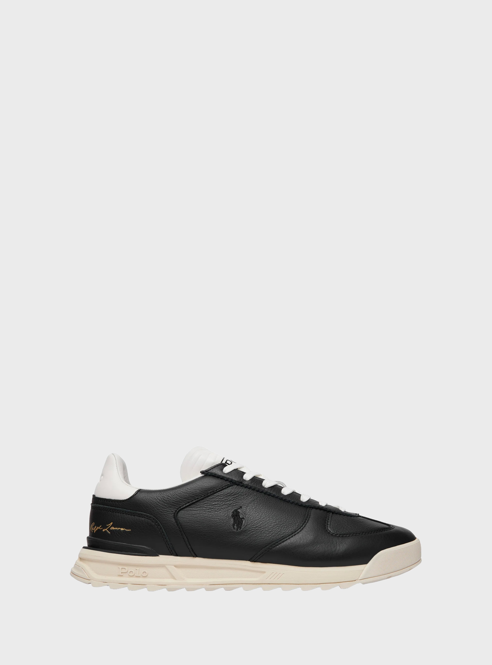 Polo Ralph Lauren Varick Leather Trainers - Black
