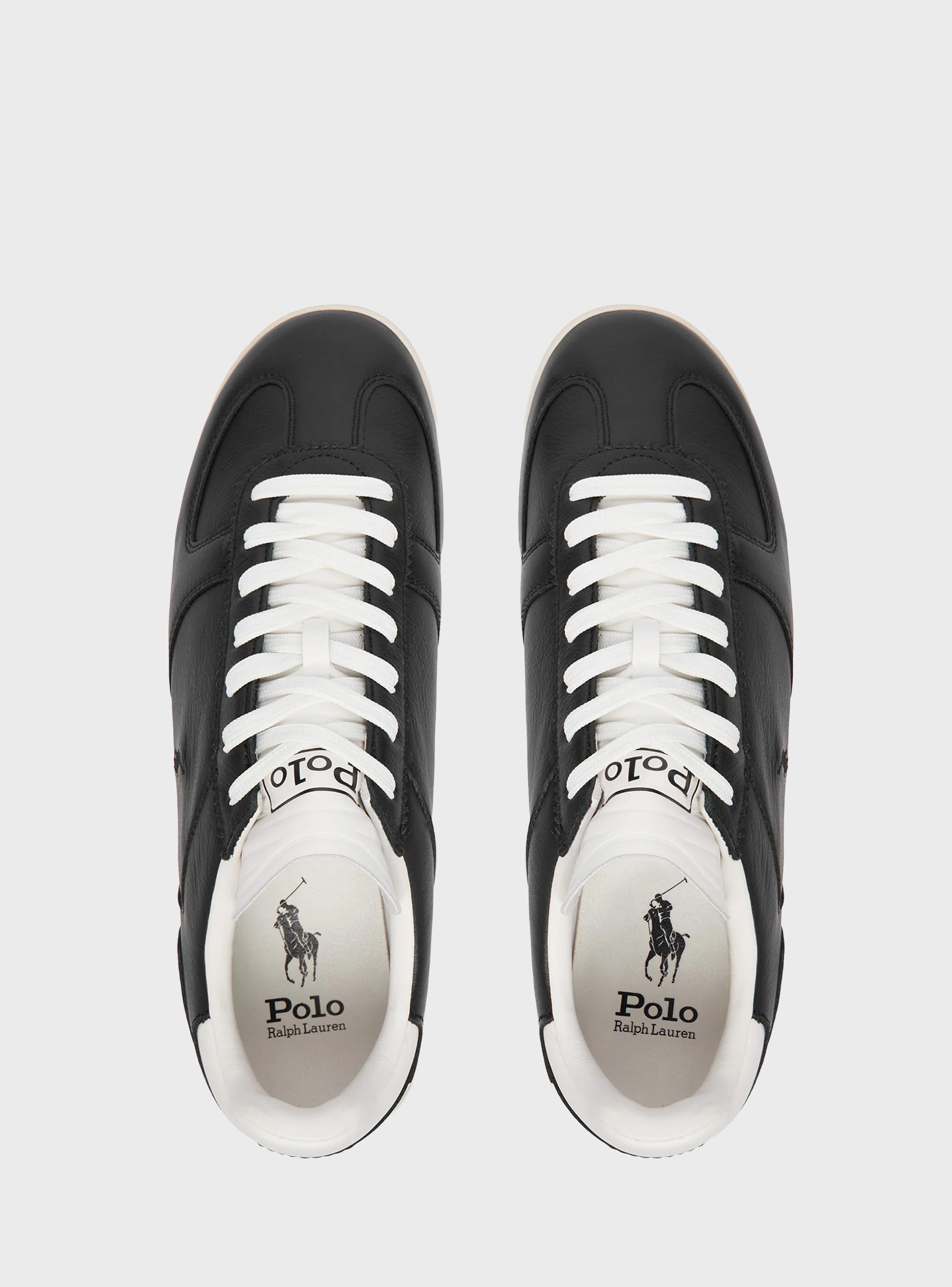 Polo Ralph Lauren Varick Leather Trainers - Black