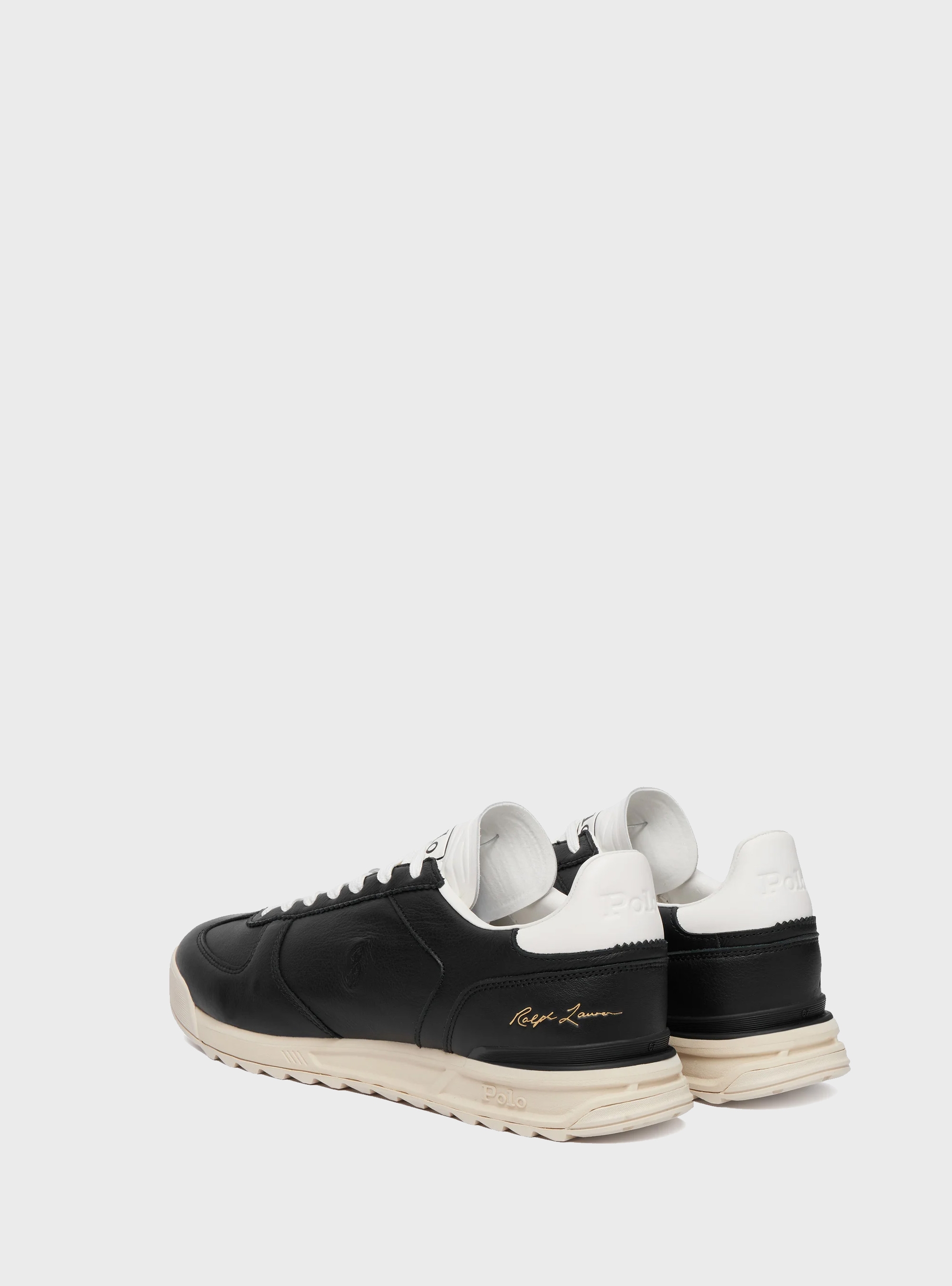 Polo Ralph Lauren Varick Leather Trainers - Black