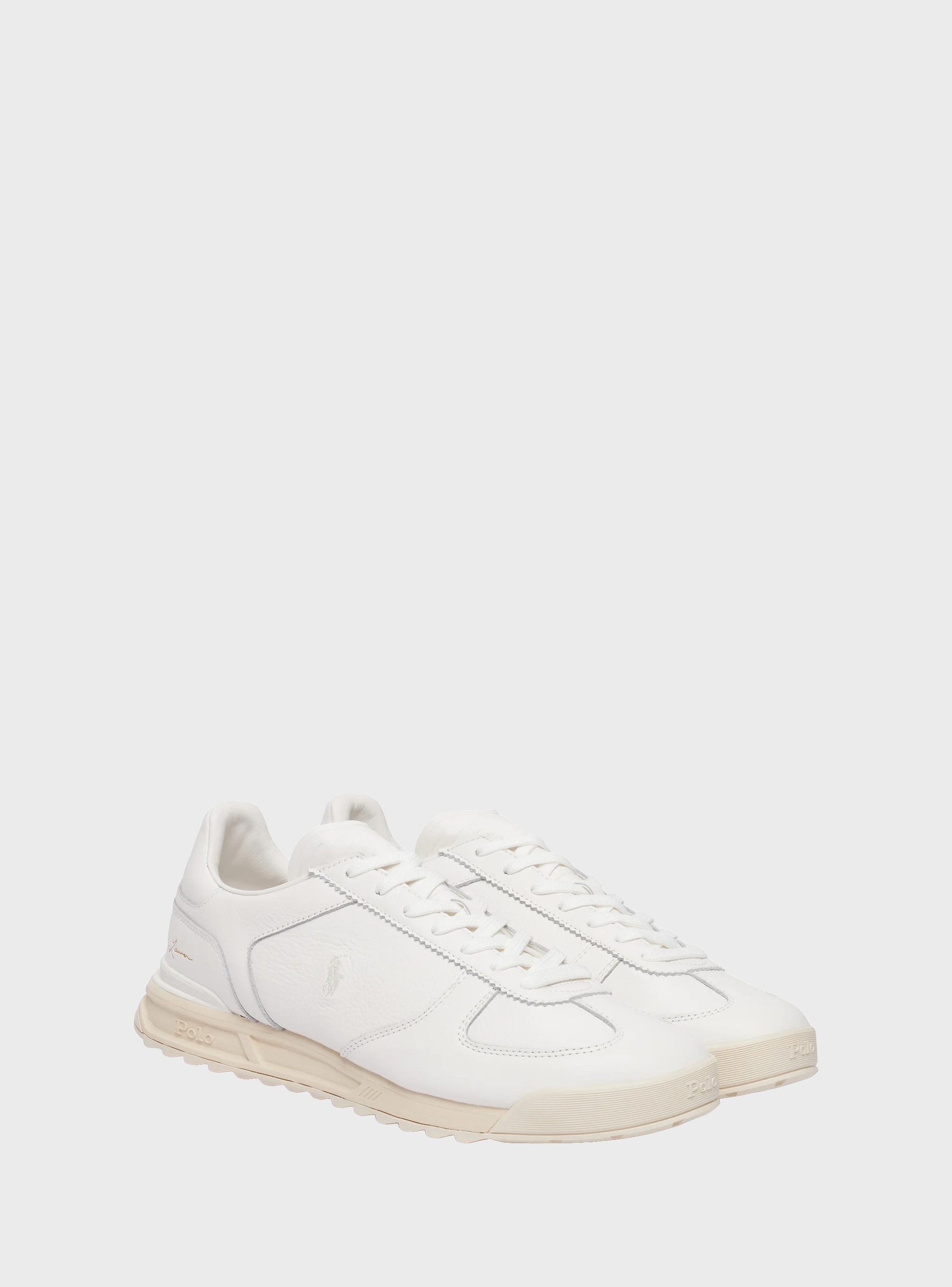 Polo Ralph Lauren Varick Leather Trainers - White