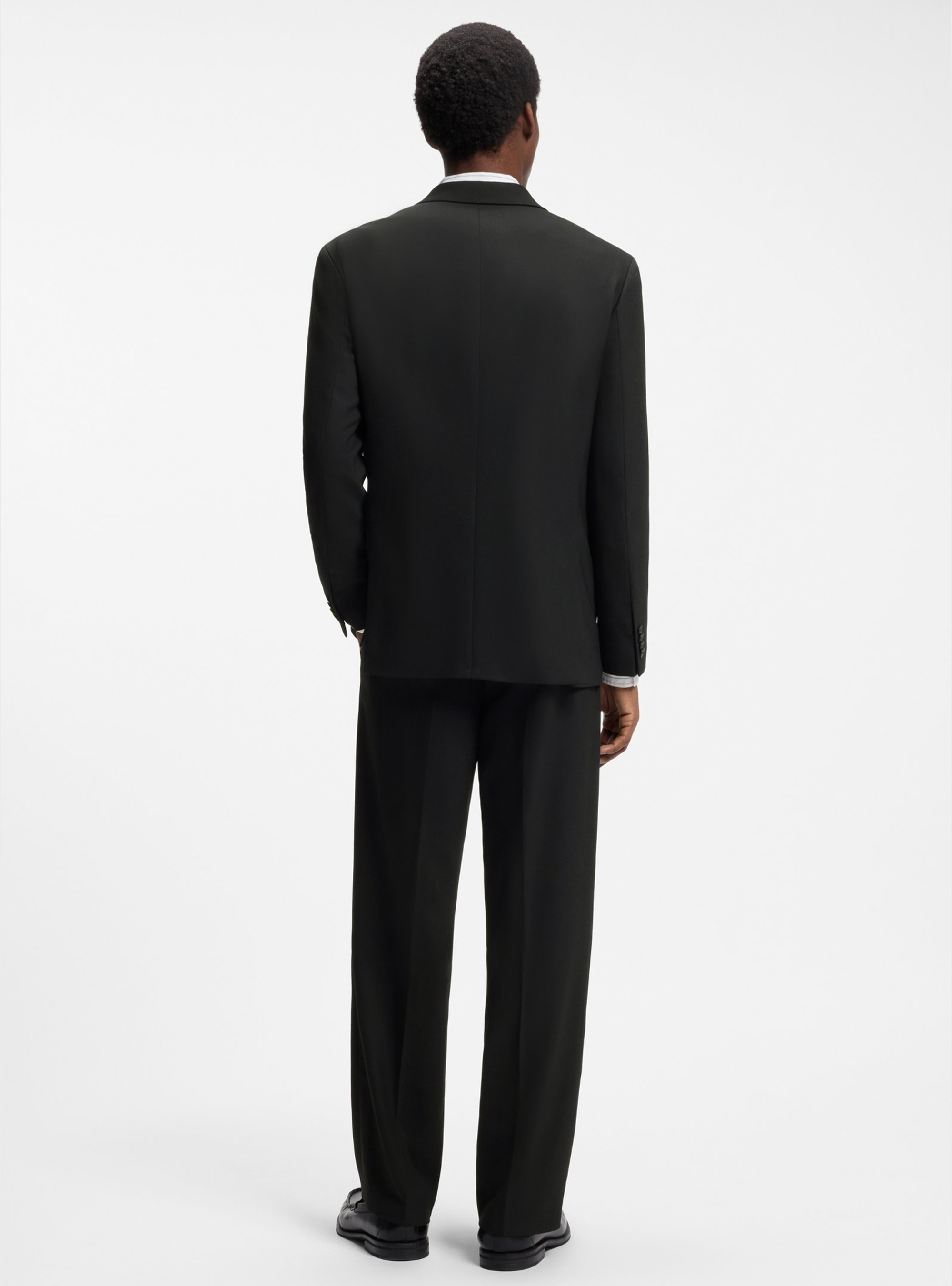 HUGO Two-Piece Modern-Fit Suit In Stretch Twill Karlo-Flips251X - Black