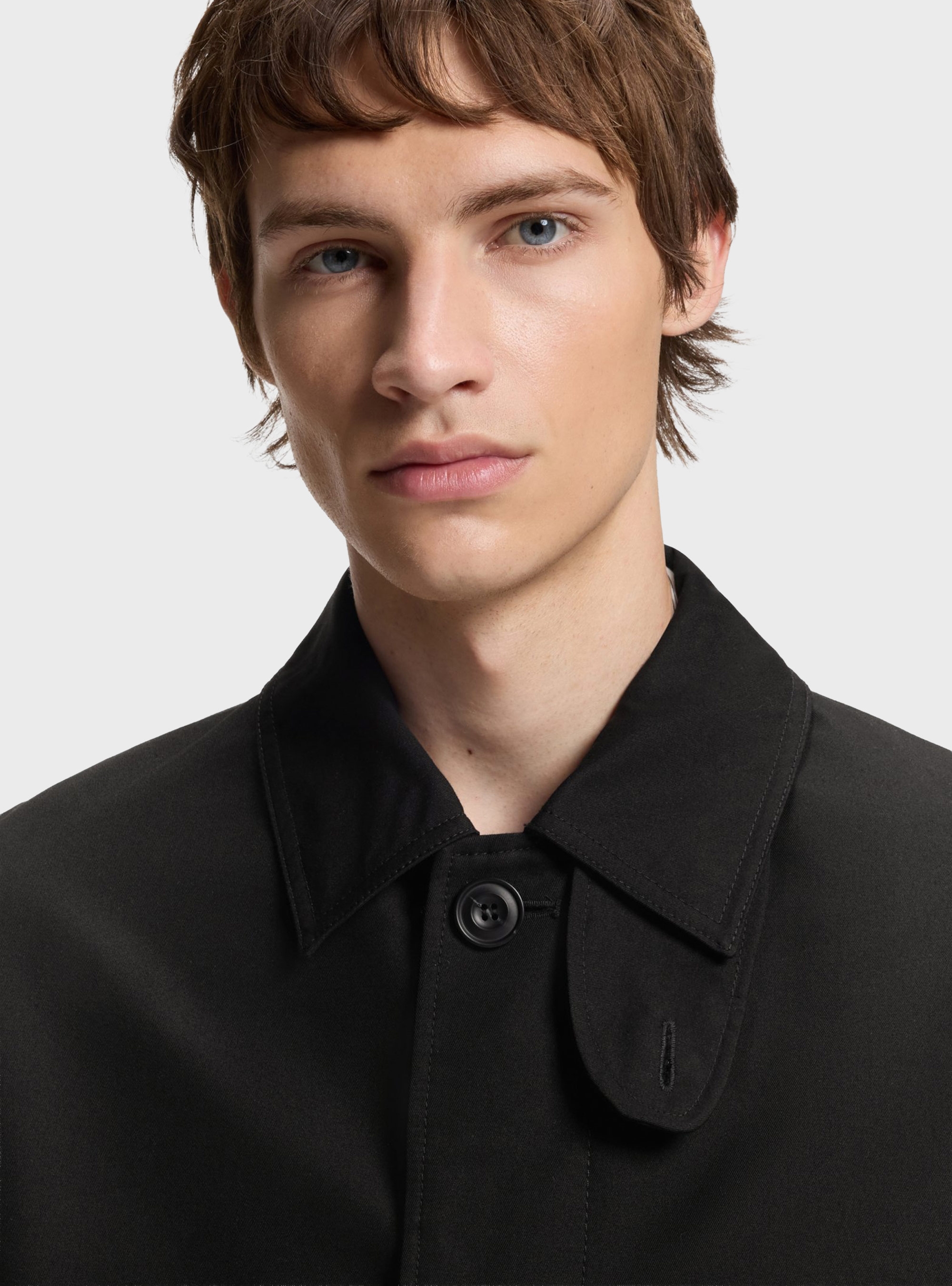 HUGO Water-Repellent Coat In Cotton-Blend Twill  Maver2631 - Black