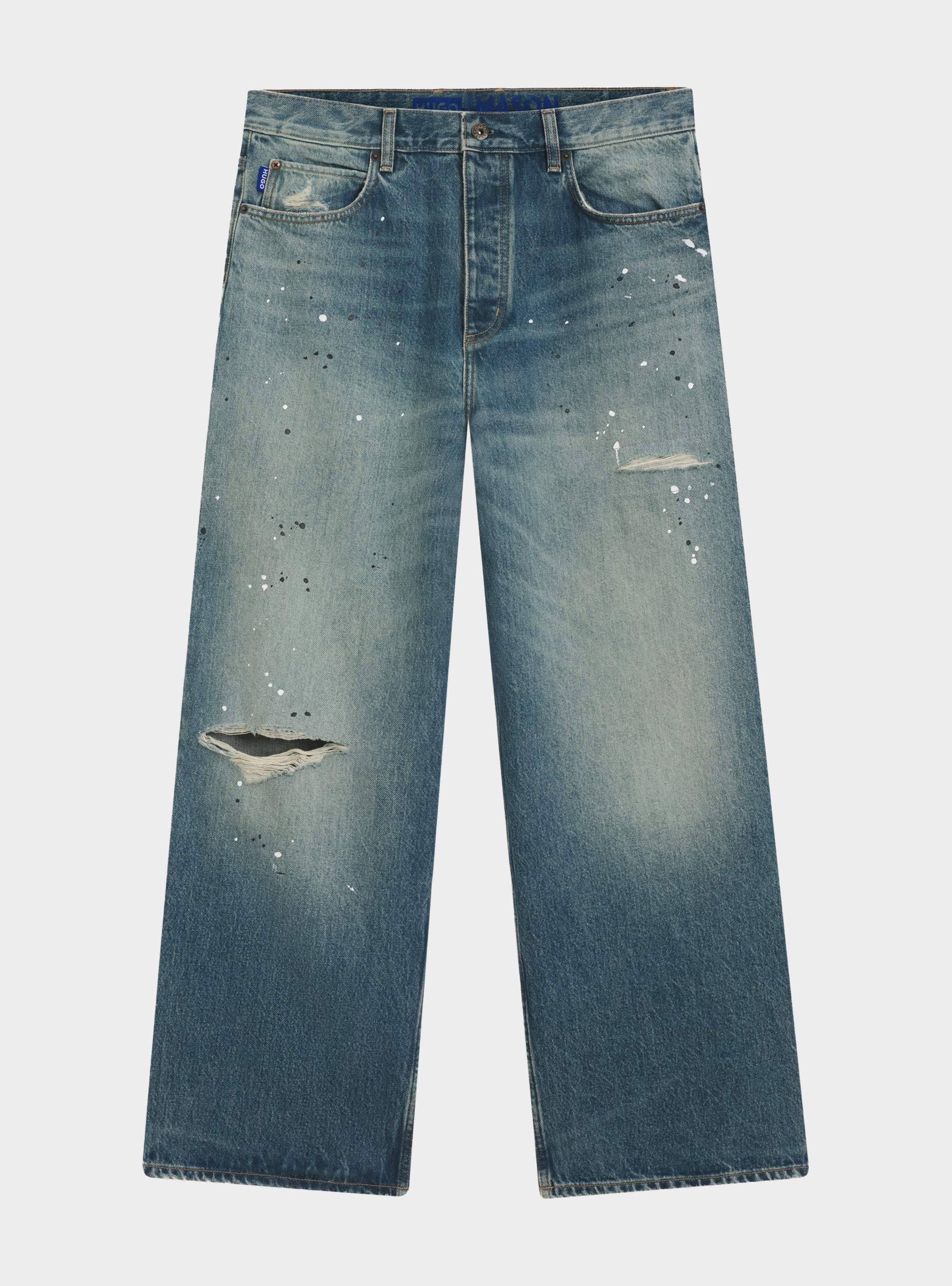 HUGO Loose-Fit Jeans In Heavyweight Cotton Denim Mason - Medium Aged Denim
