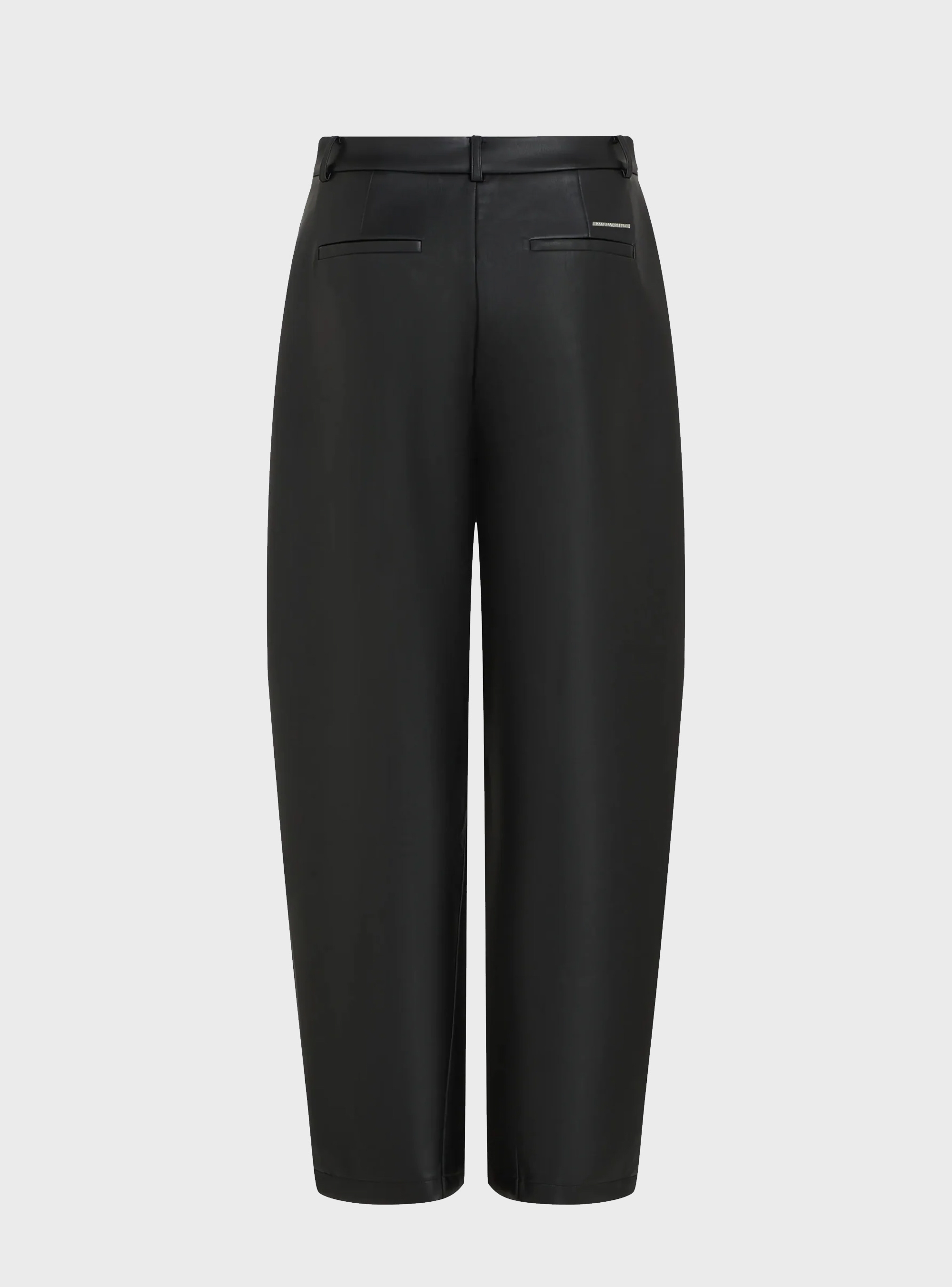Karl Lagerfeld Faux Leather Barrel Pants - Black