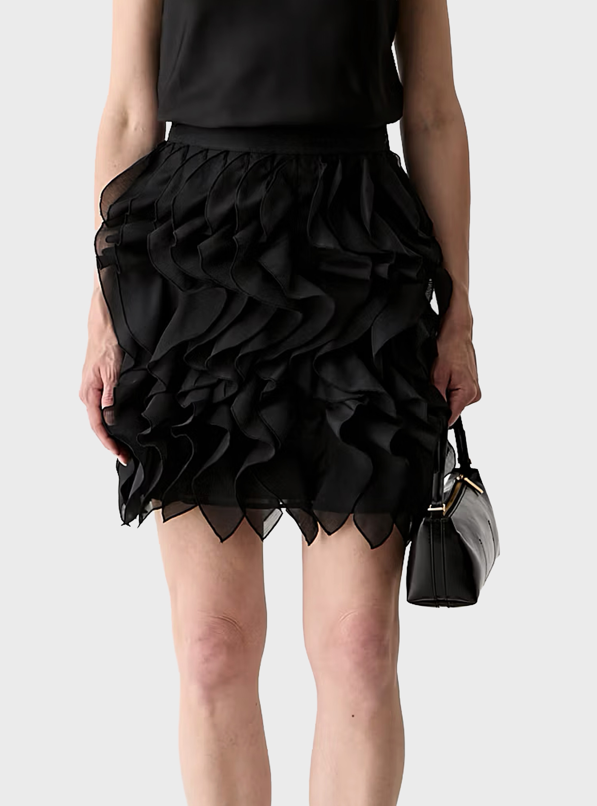 Karl Lagerfeld Ruffle Skirt - Black