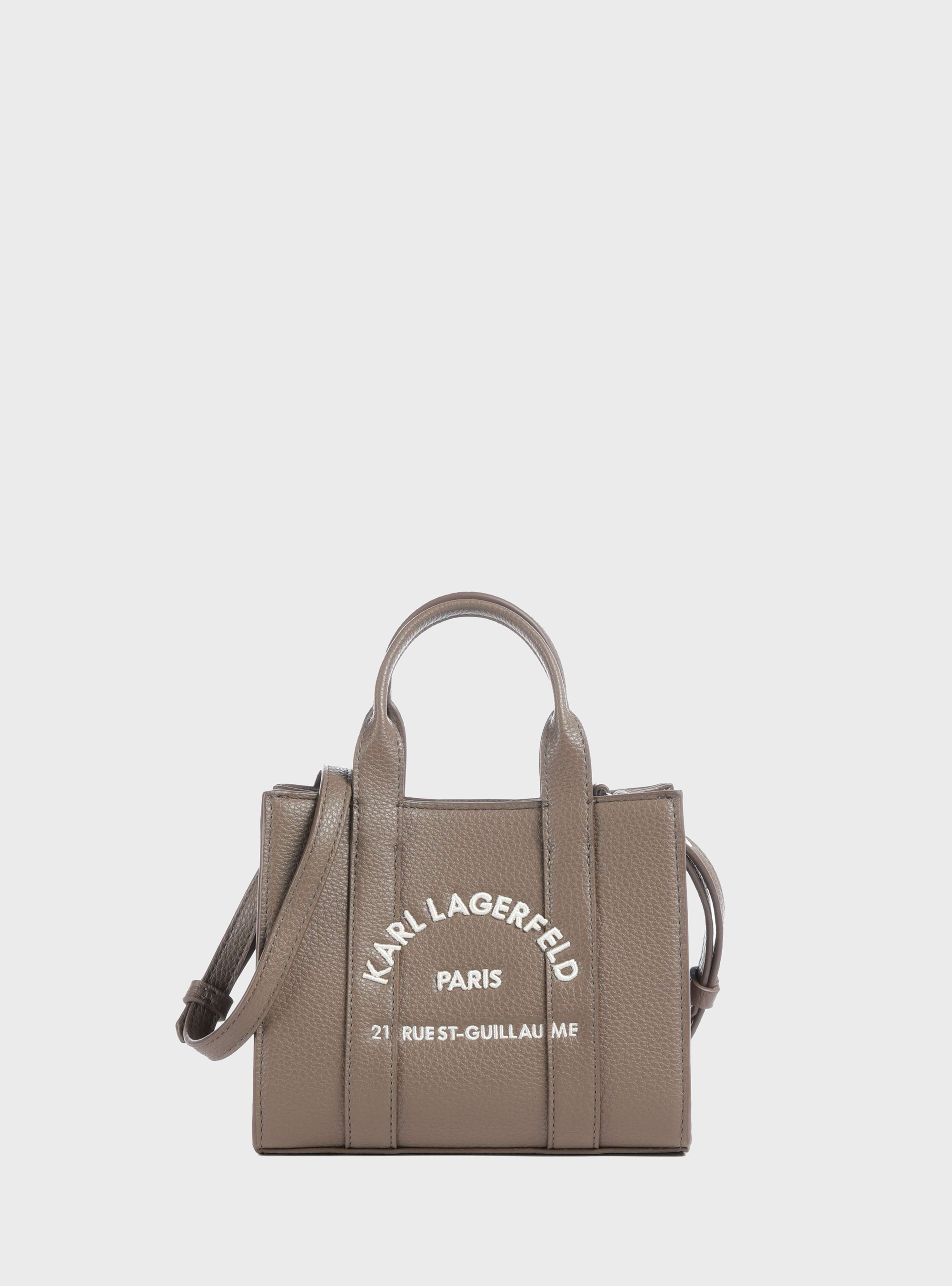 Karl Lagerfeld Rue St-Guillaume Mini Tote Bag - Taupe