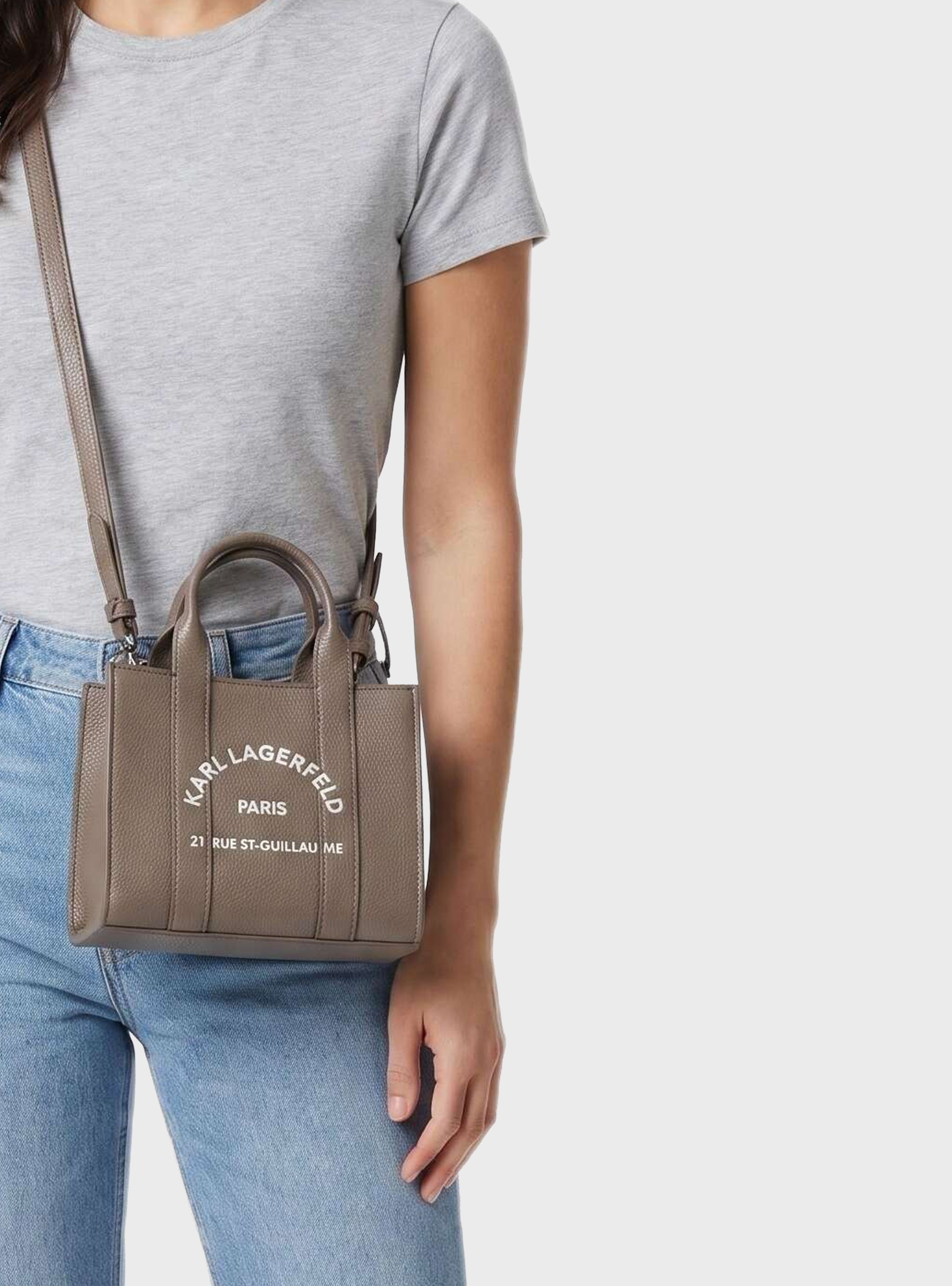 Karl Lagerfeld Rue St-Guillaume Mini Tote Bag - Taupe
