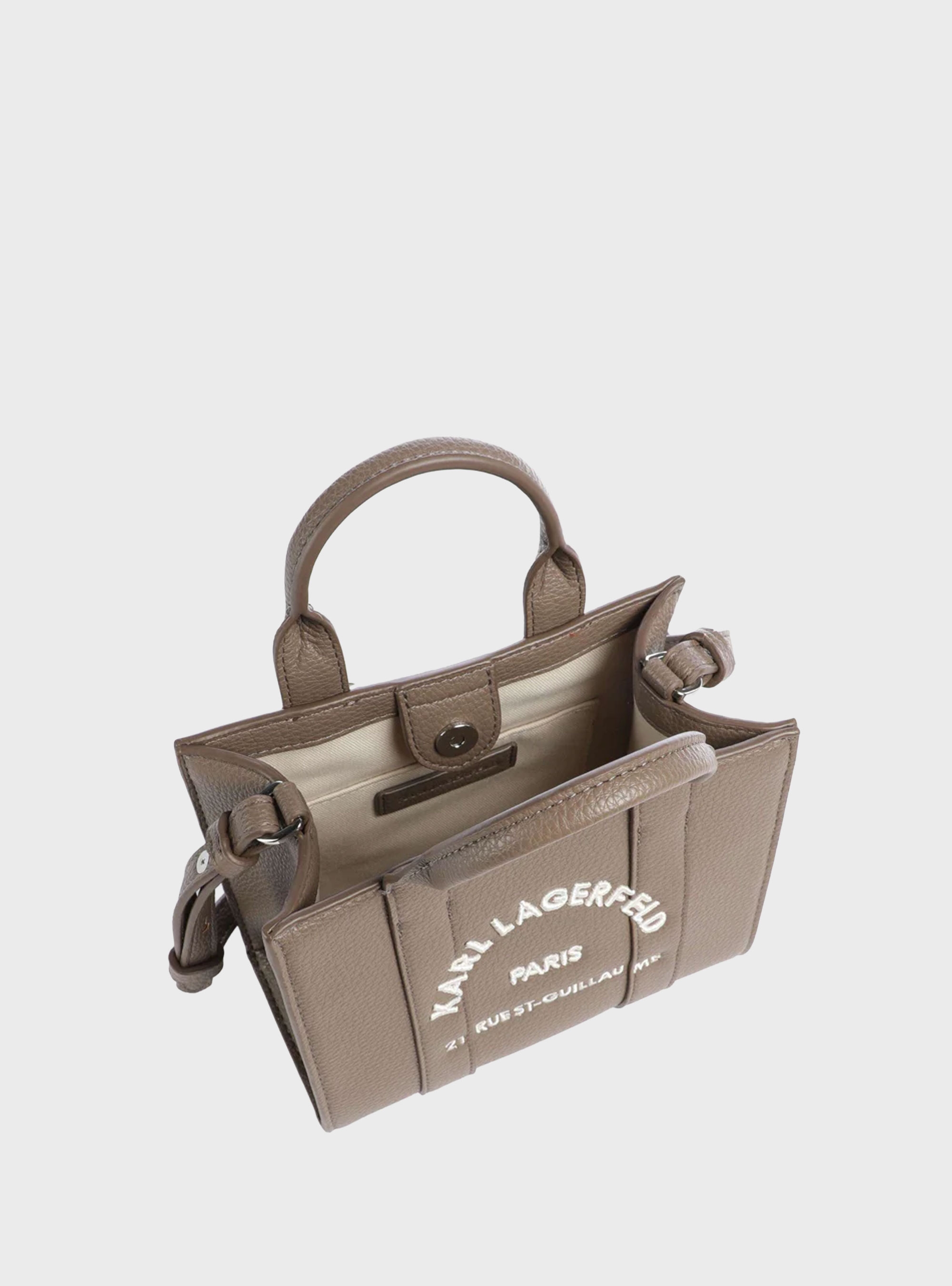 Karl Lagerfeld Rue St-Guillaume Mini Tote Bag - Taupe